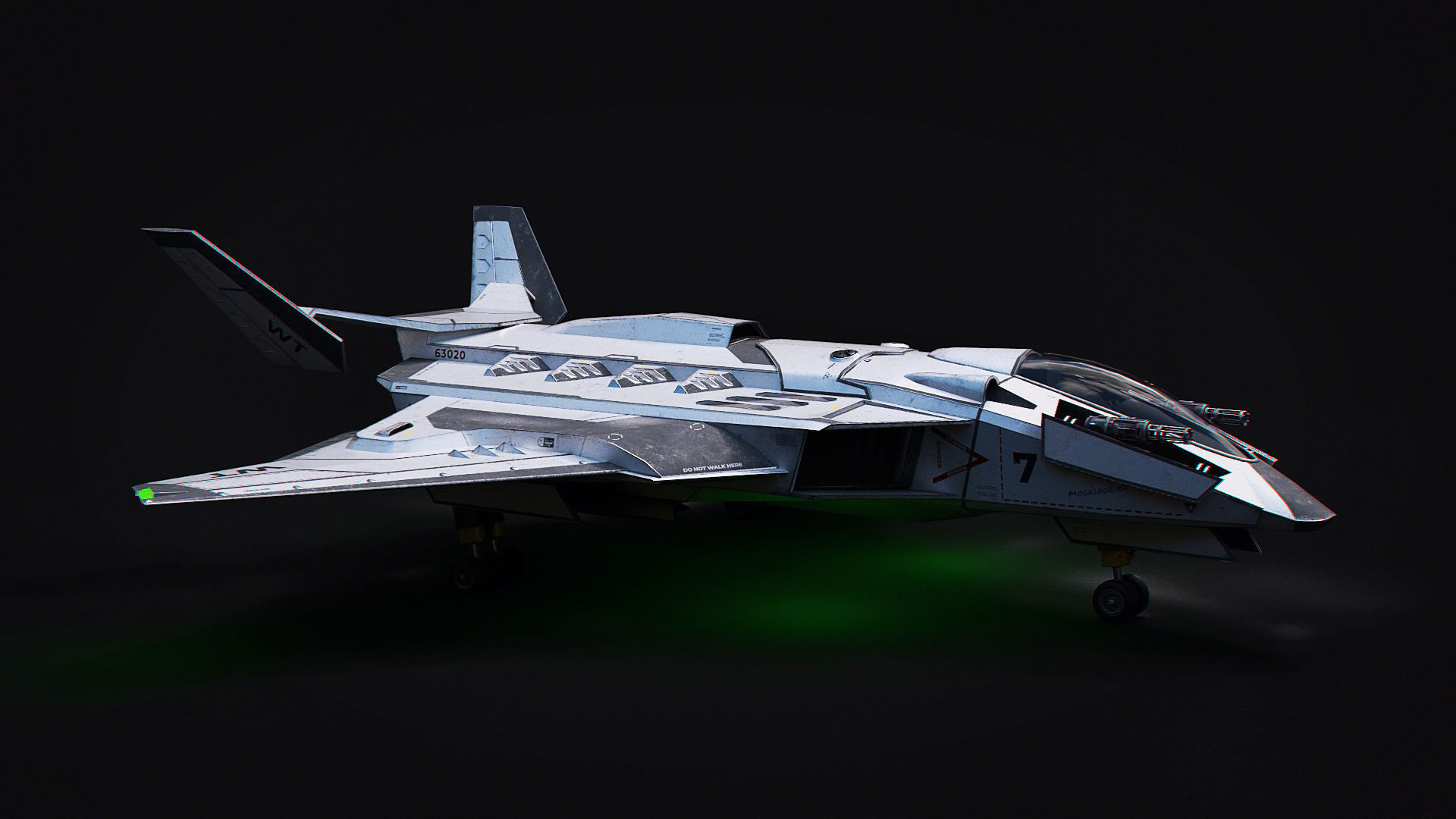 Jet Fighter - Source Files Attached 8K Textures Low-poly 3D model_37