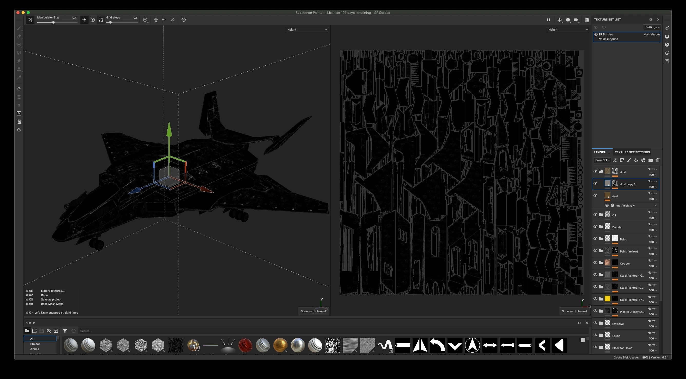 Jet Fighter - Source Files Attached 8K Textures Low-poly 3D model_32