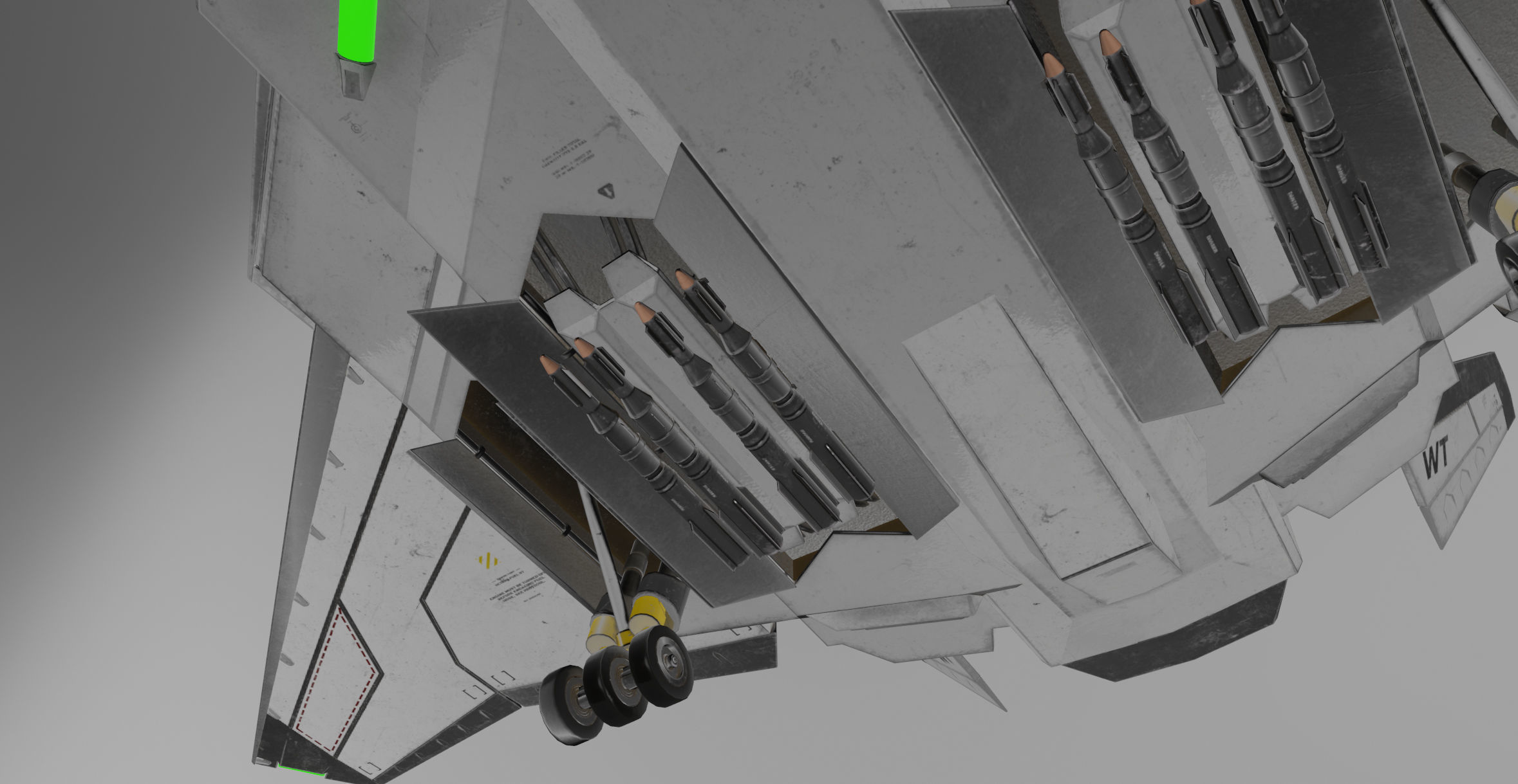 Jet Fighter - Source Files Attached 8K Textures Low-poly 3D model_27