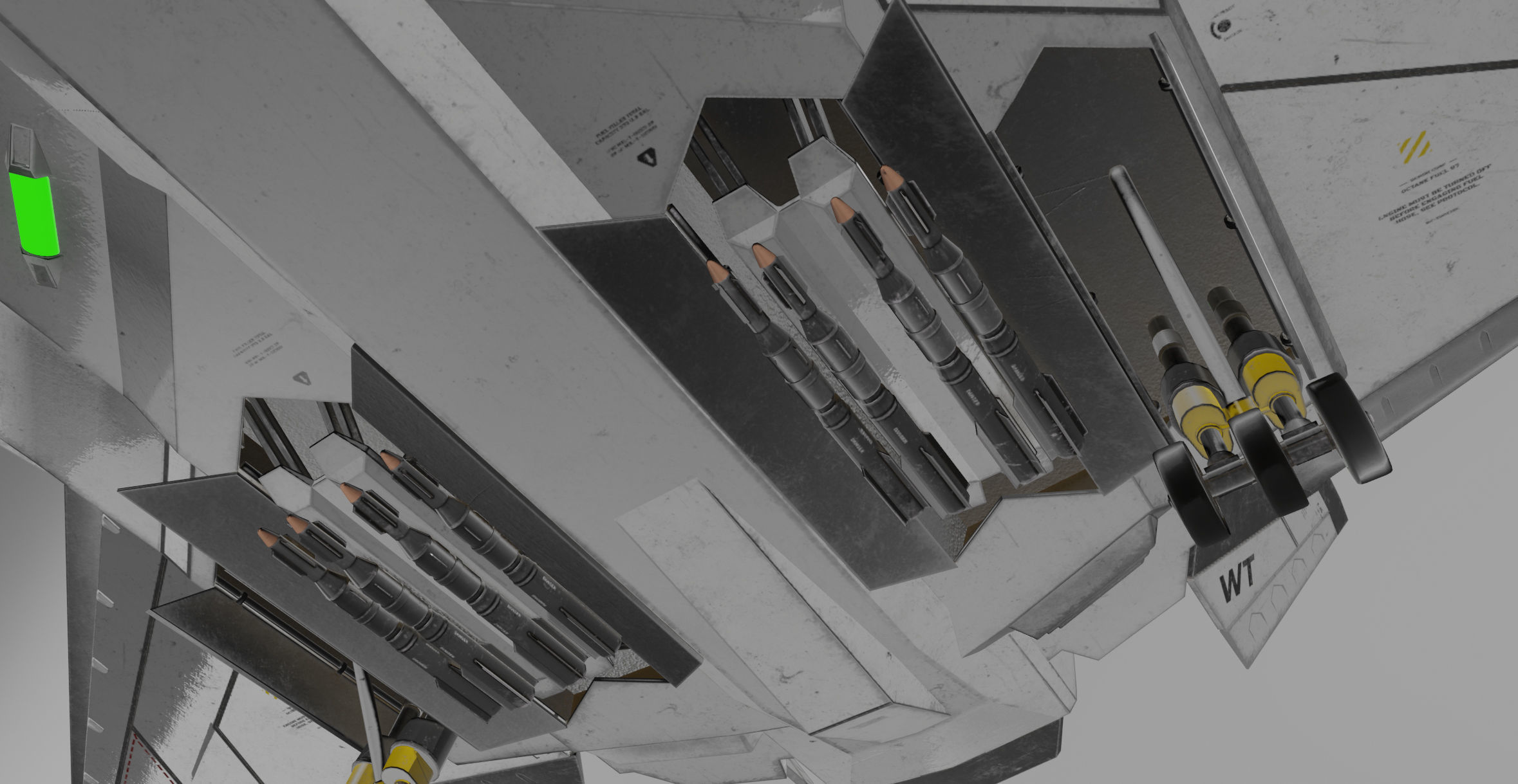 Jet Fighter - Source Files Attached 8K Textures Low-poly 3D model_28