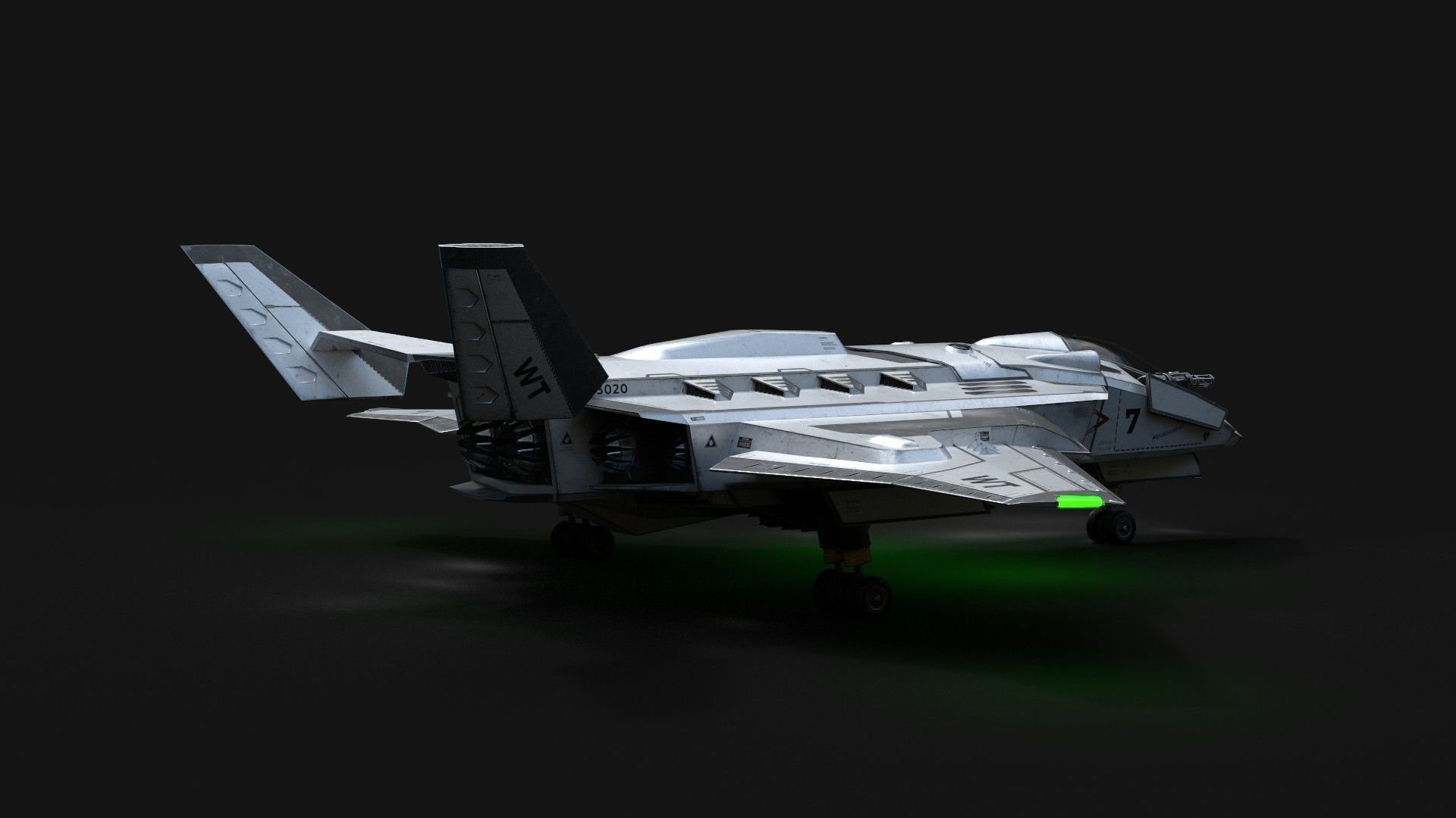 Jet Fighter - Source Files Attached 8K Textures Low-poly 3D model_13