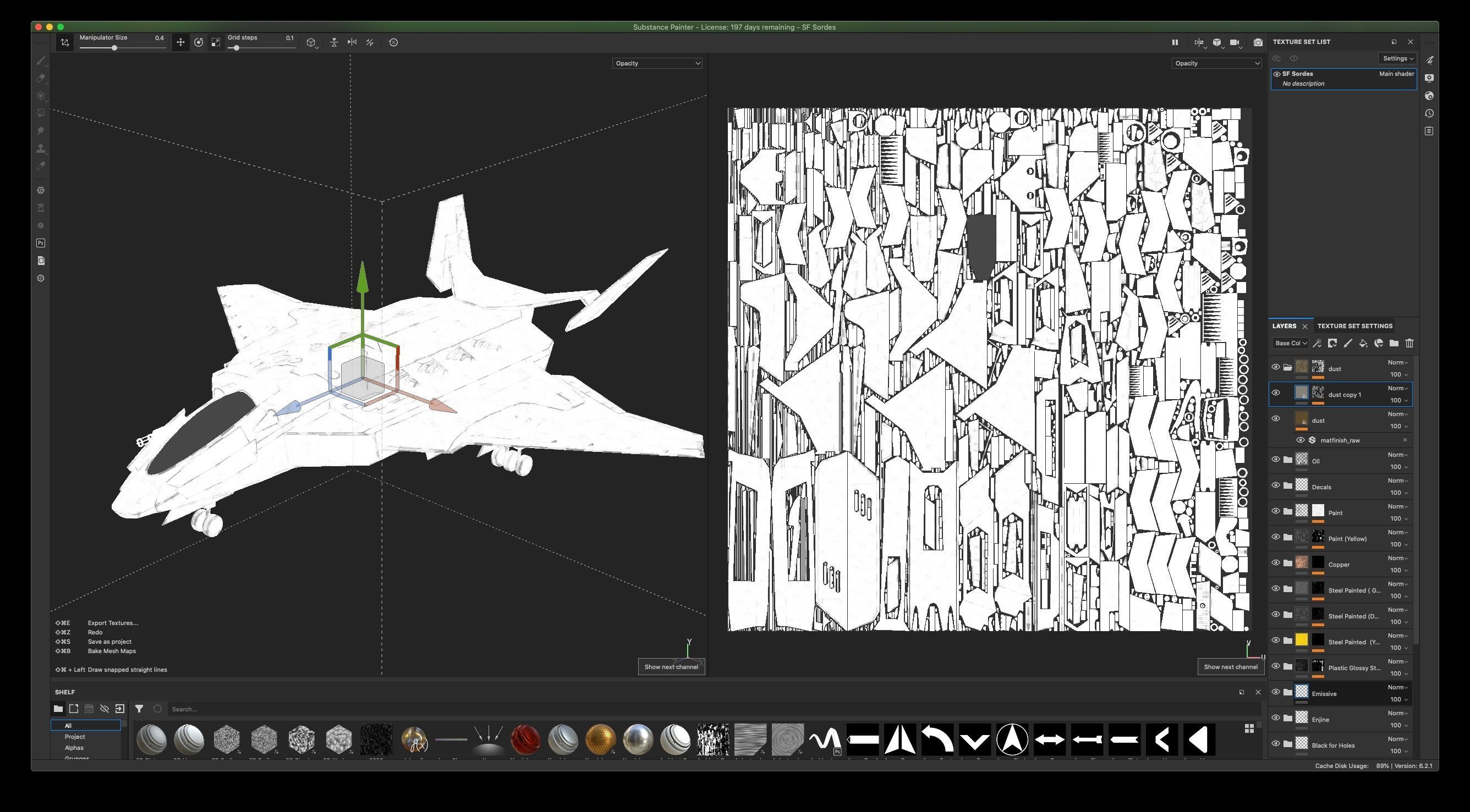 Jet Fighter - Source Files Attached 8K Textures Low-poly 3D model_33