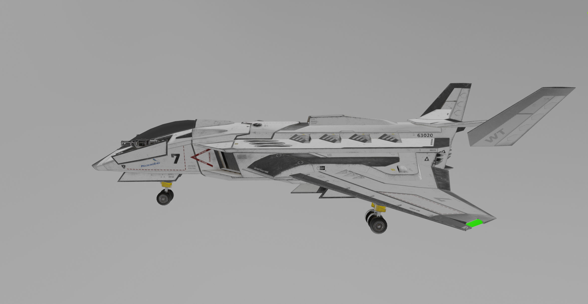 Jet Fighter - Source Files Attached 8K Textures Low-poly 3D model_17
