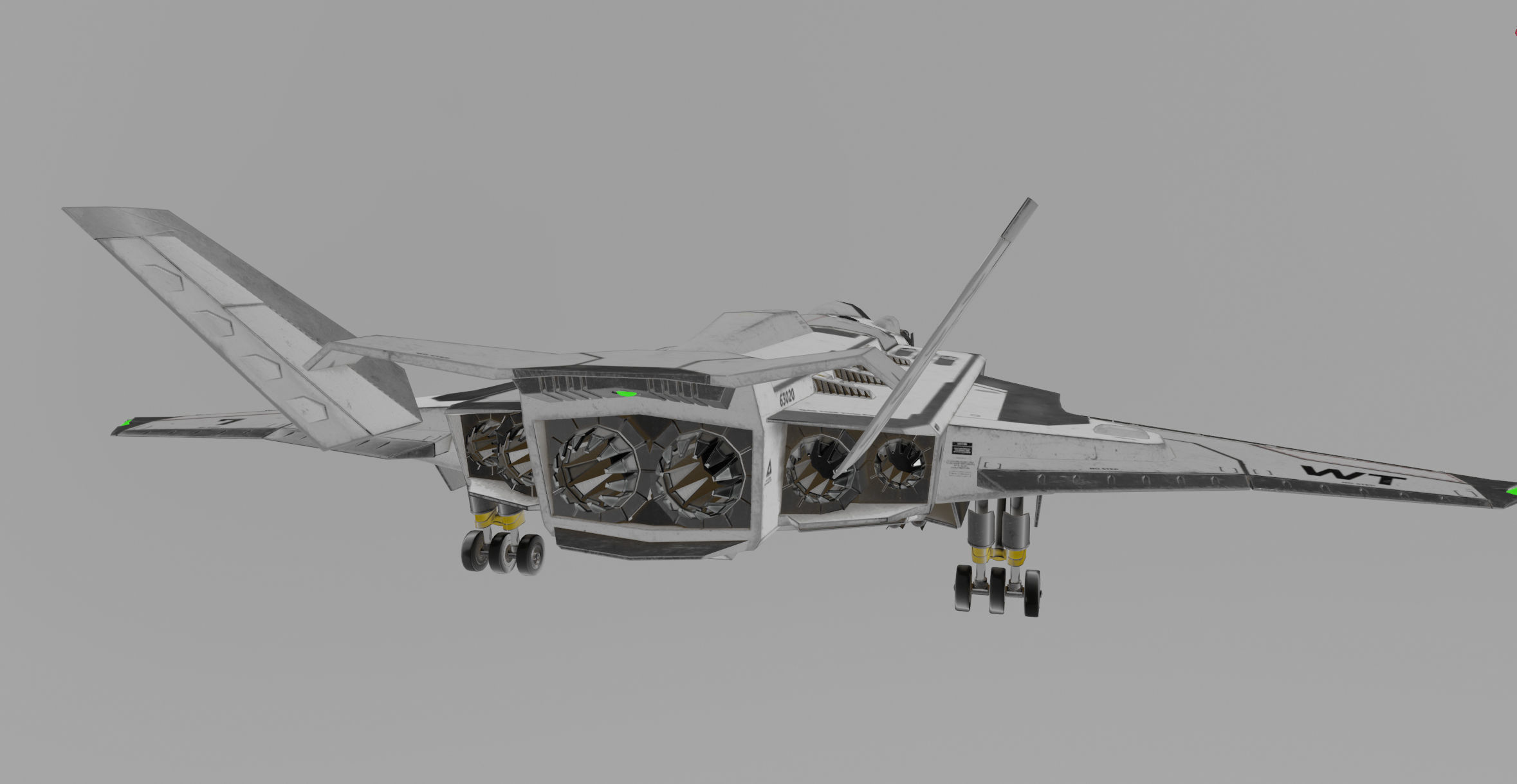 Jet Fighter - Source Files Attached 8K Textures Low-poly 3D model_14