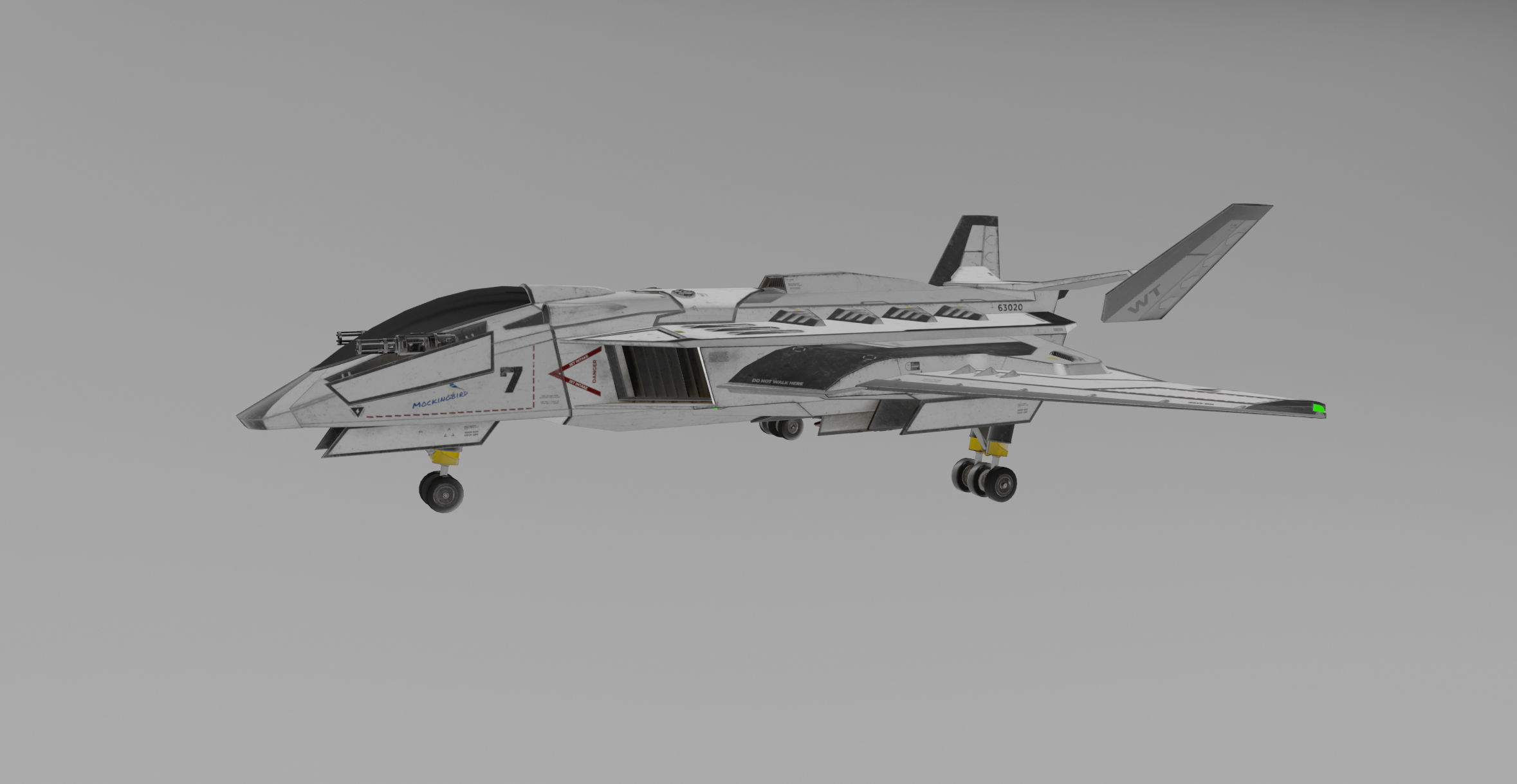 Jet Fighter - Source Files Attached 8K Textures Low-poly 3D model_21