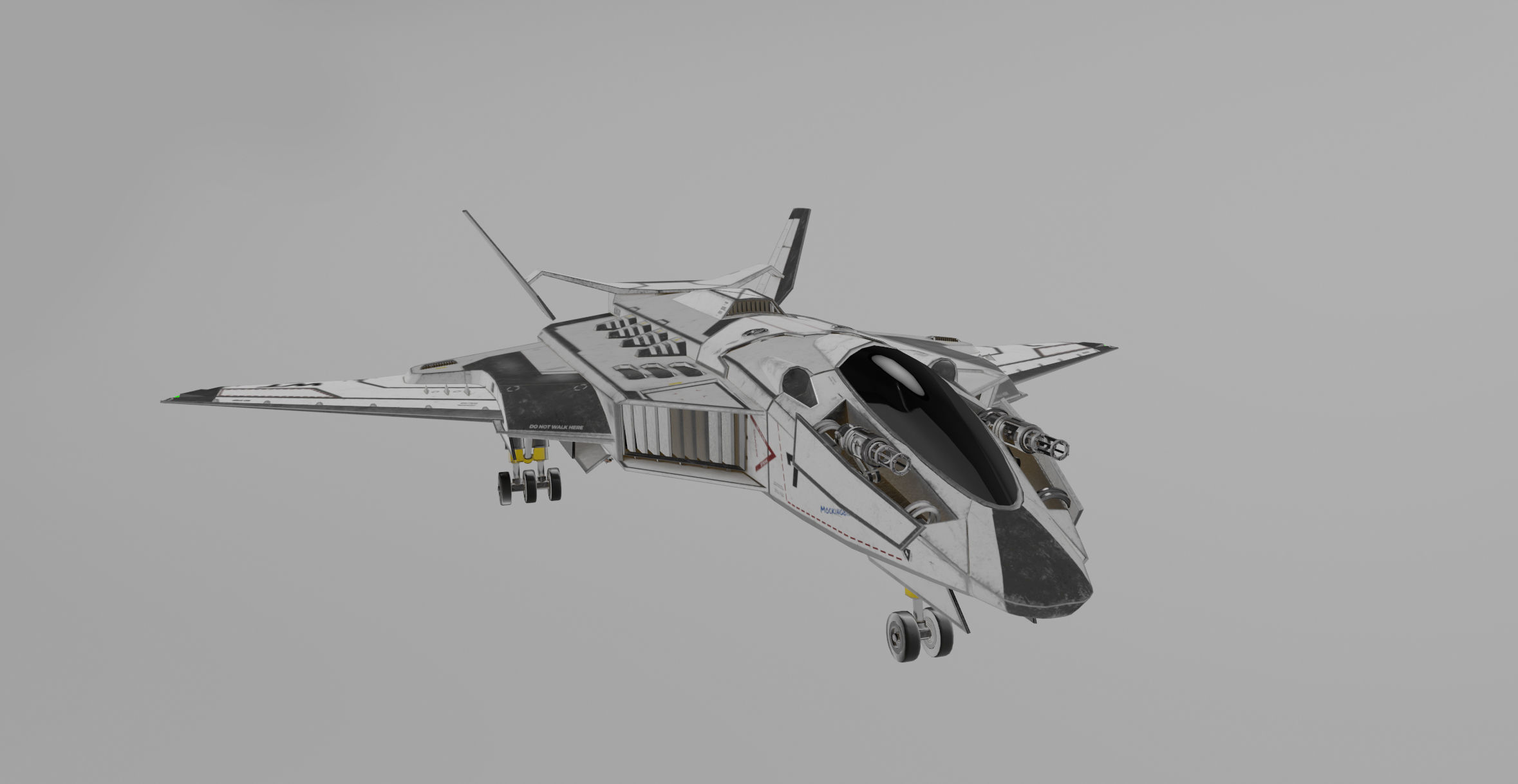 Jet Fighter - Source Files Attached 8K Textures Low-poly 3D model_15