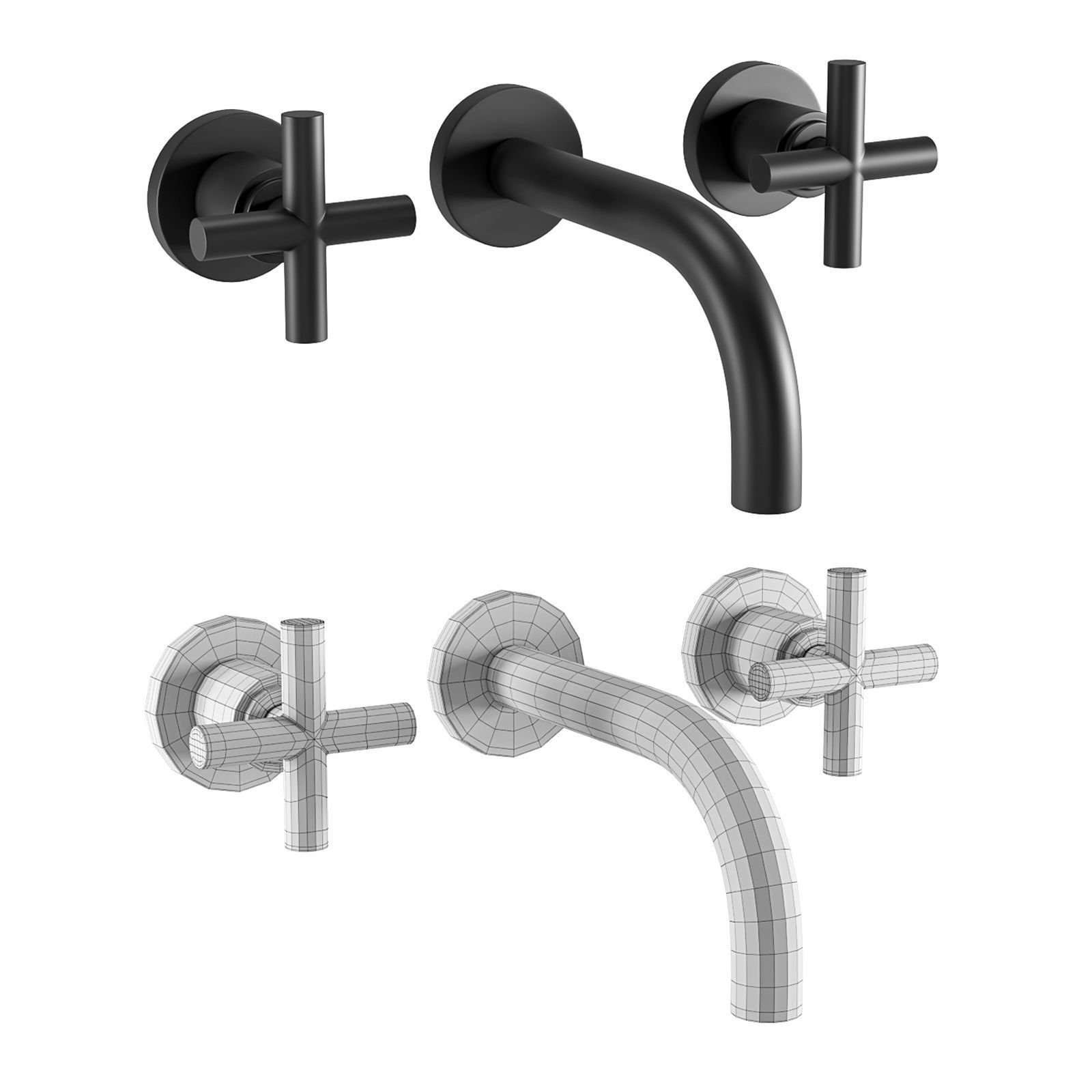 Faucet Set 3 3D model_4