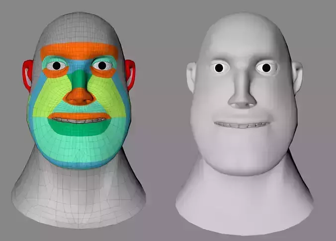 Male cartoon  base mesh