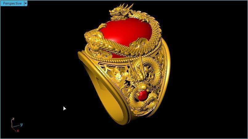 Dragon Ring 3D print model_2