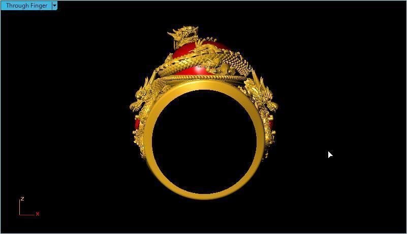 Dragon Ring 3D print model_3