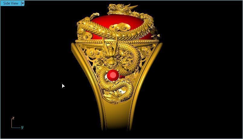 Dragon Ring 3D print model_1