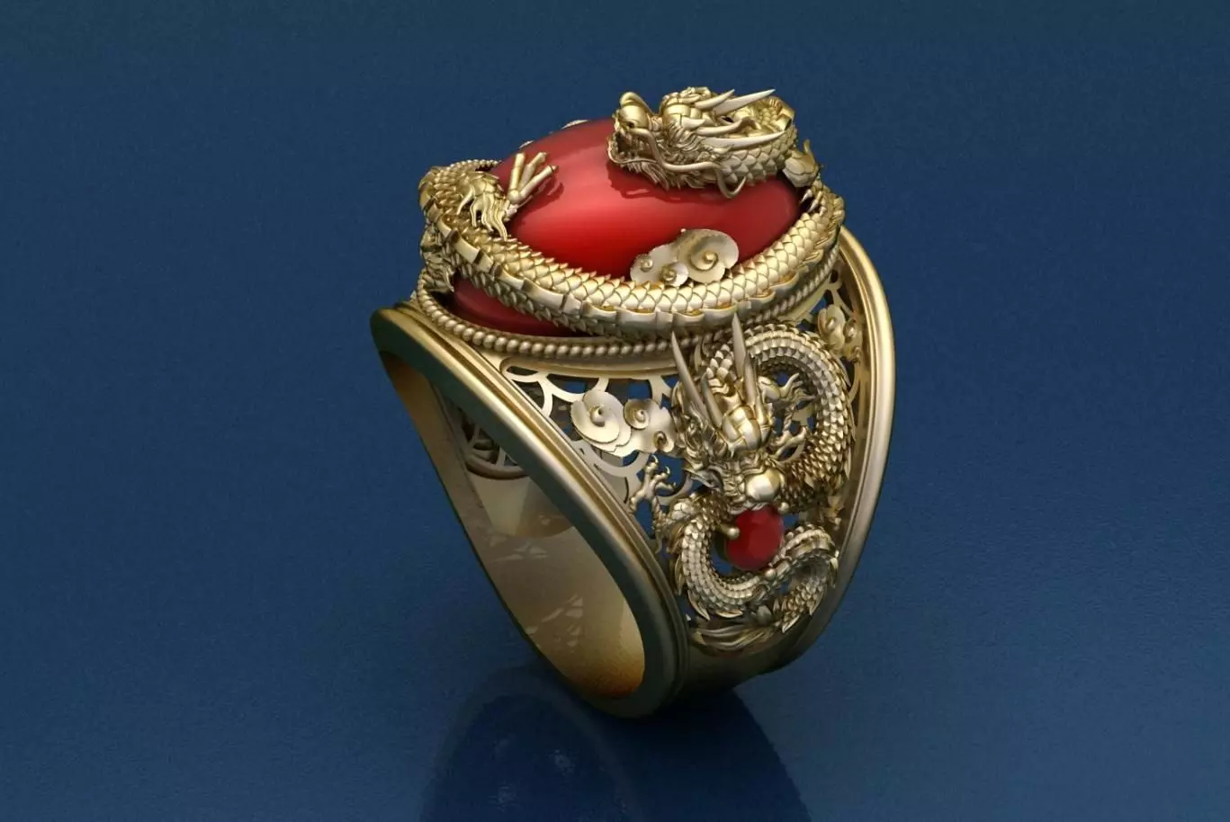 Dragon Ring 3D print model_0