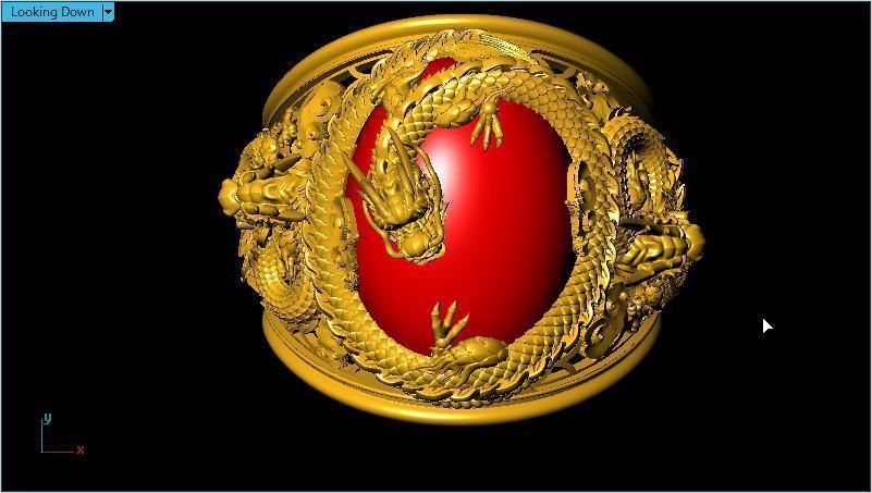 Dragon Ring 3D print model_4