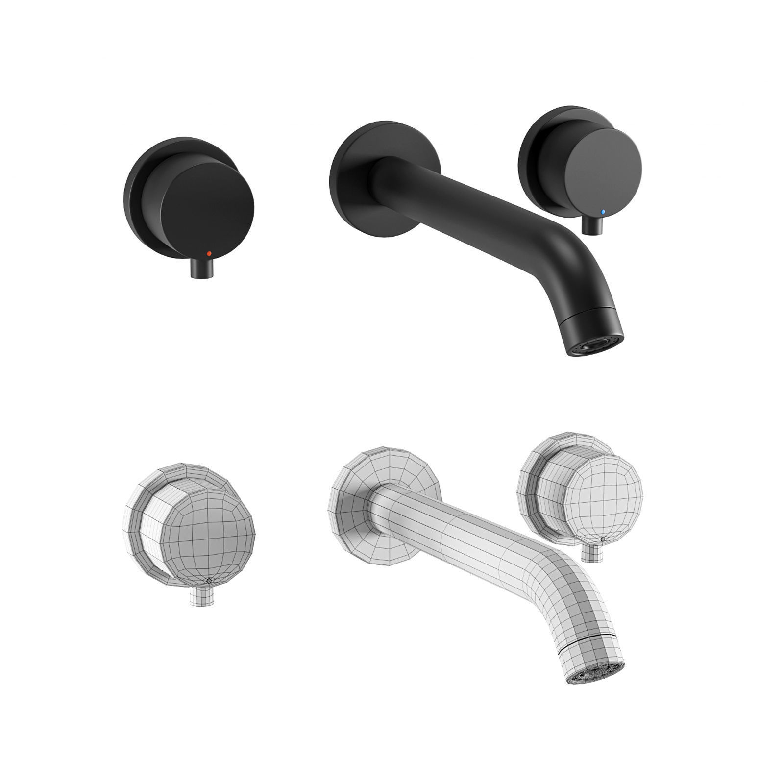 Faucet Set 4 3D model_4