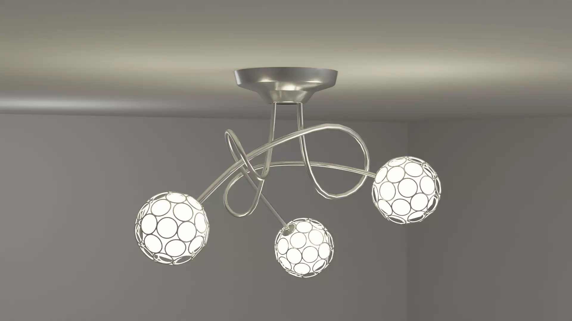 Globes Ceiling Light Free 3D model