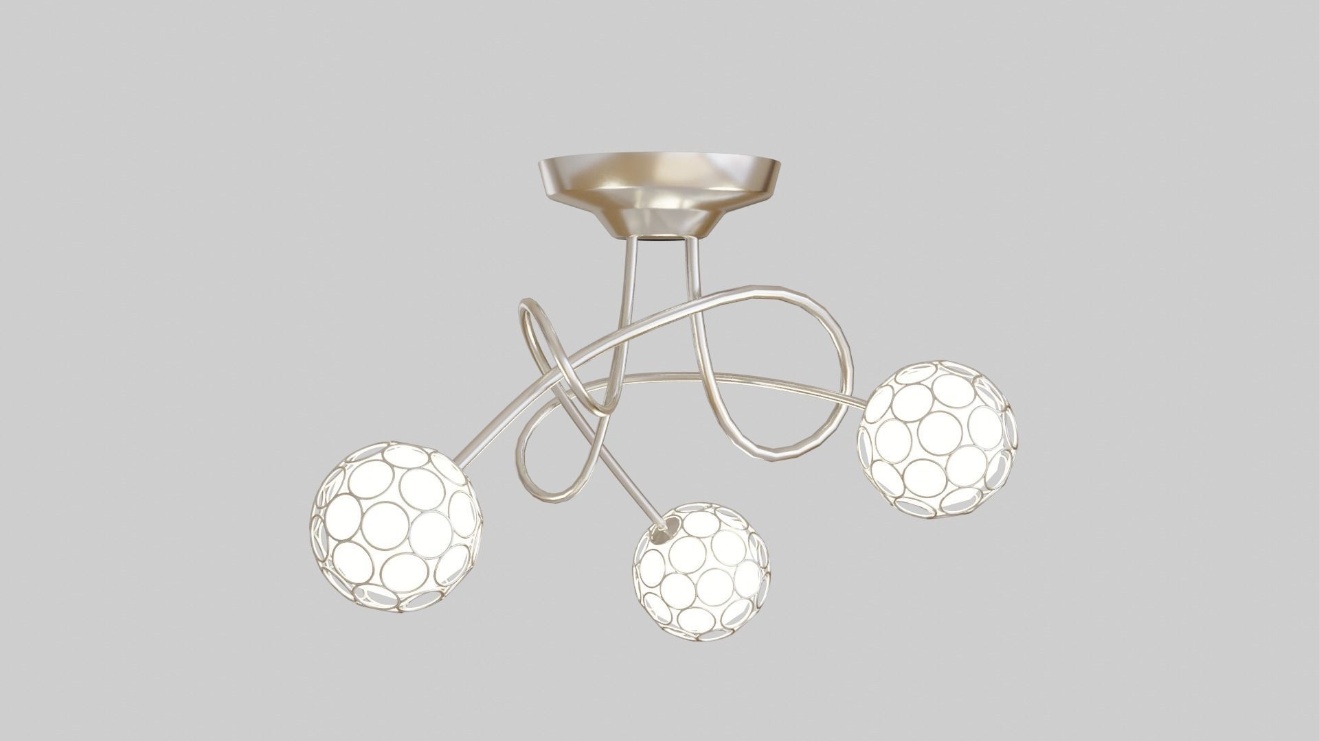 Globes Ceiling Light free 3D model | CGTrader