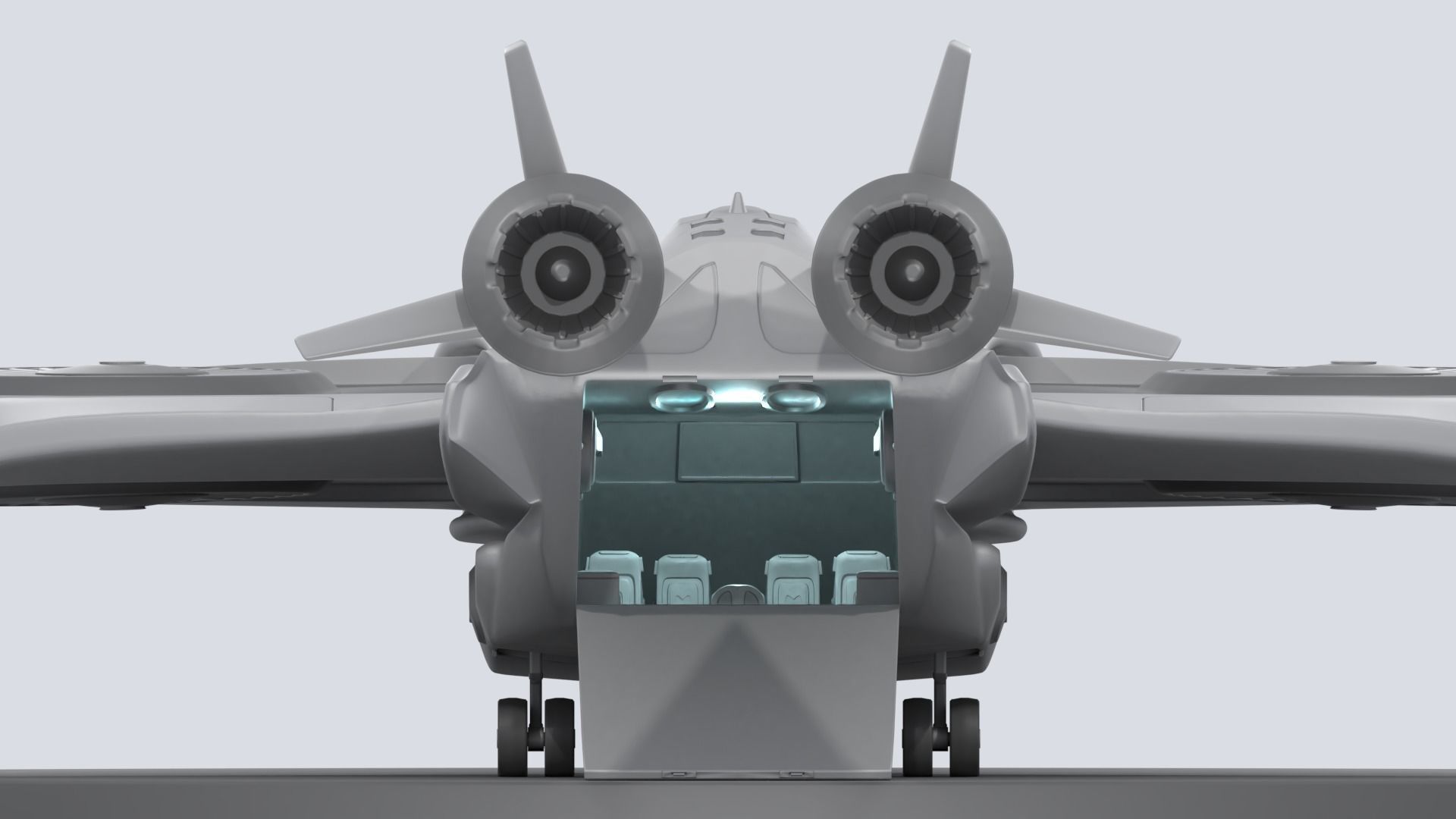 Avengers jet model printable 3D print model_11