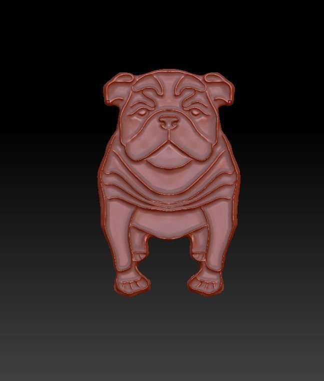 BULLDOG gold 3D print model_3