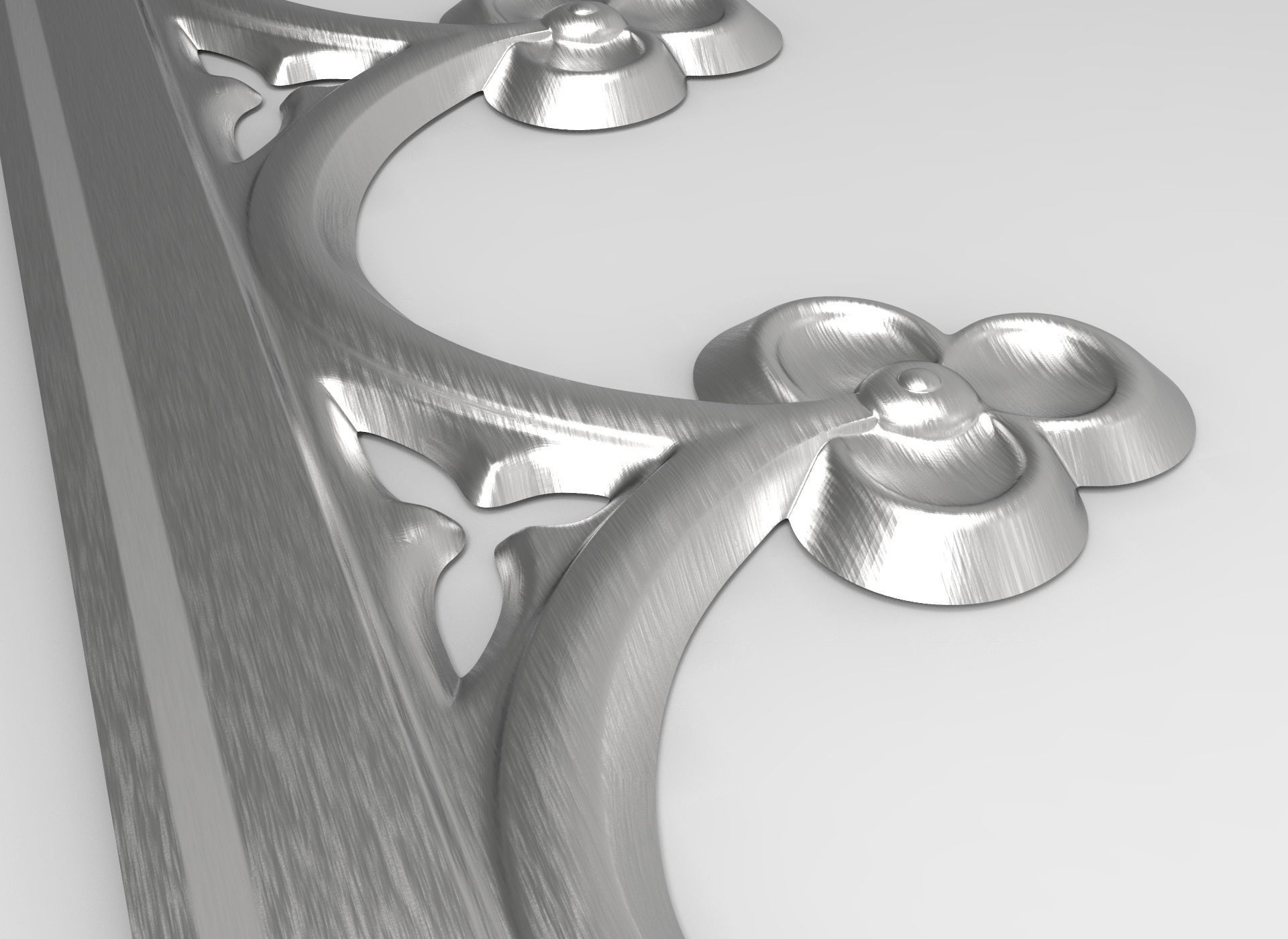 Decorated friezes with trefoil for CNC on printer HD model 3D print model_6