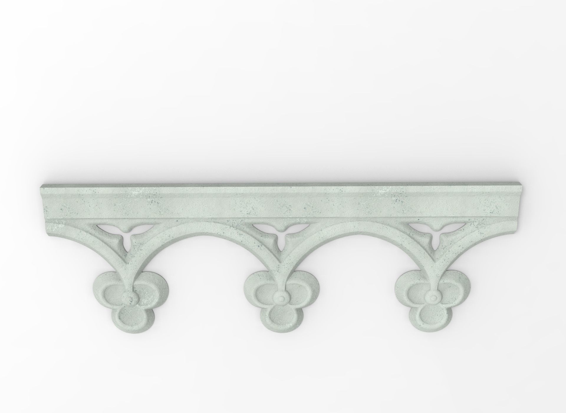 Decorated friezes with trefoil for CNC on printer HD model 3D print model_2