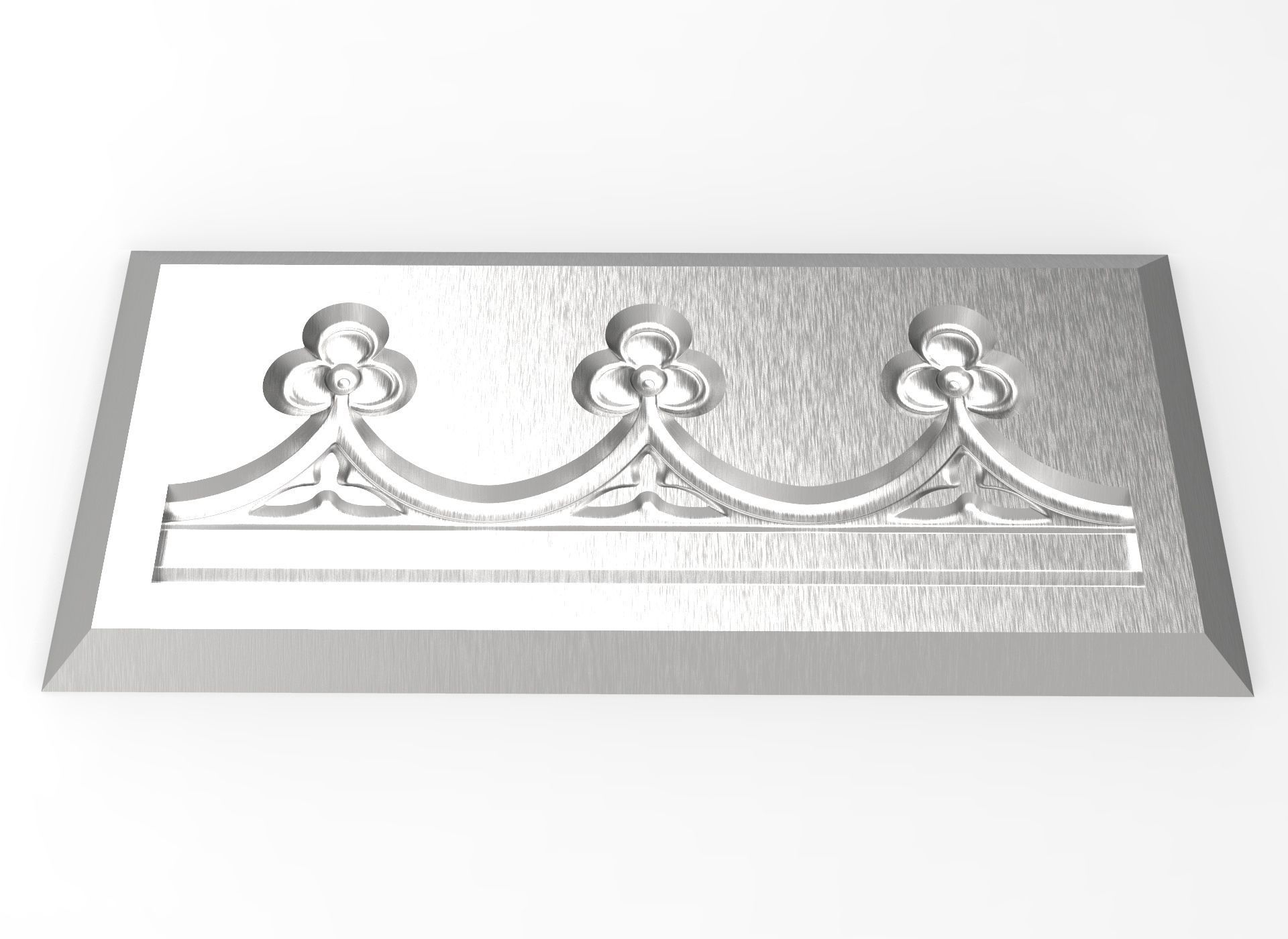 Decorated friezes with trefoil for CNC on printer HD model 3D print model_8
