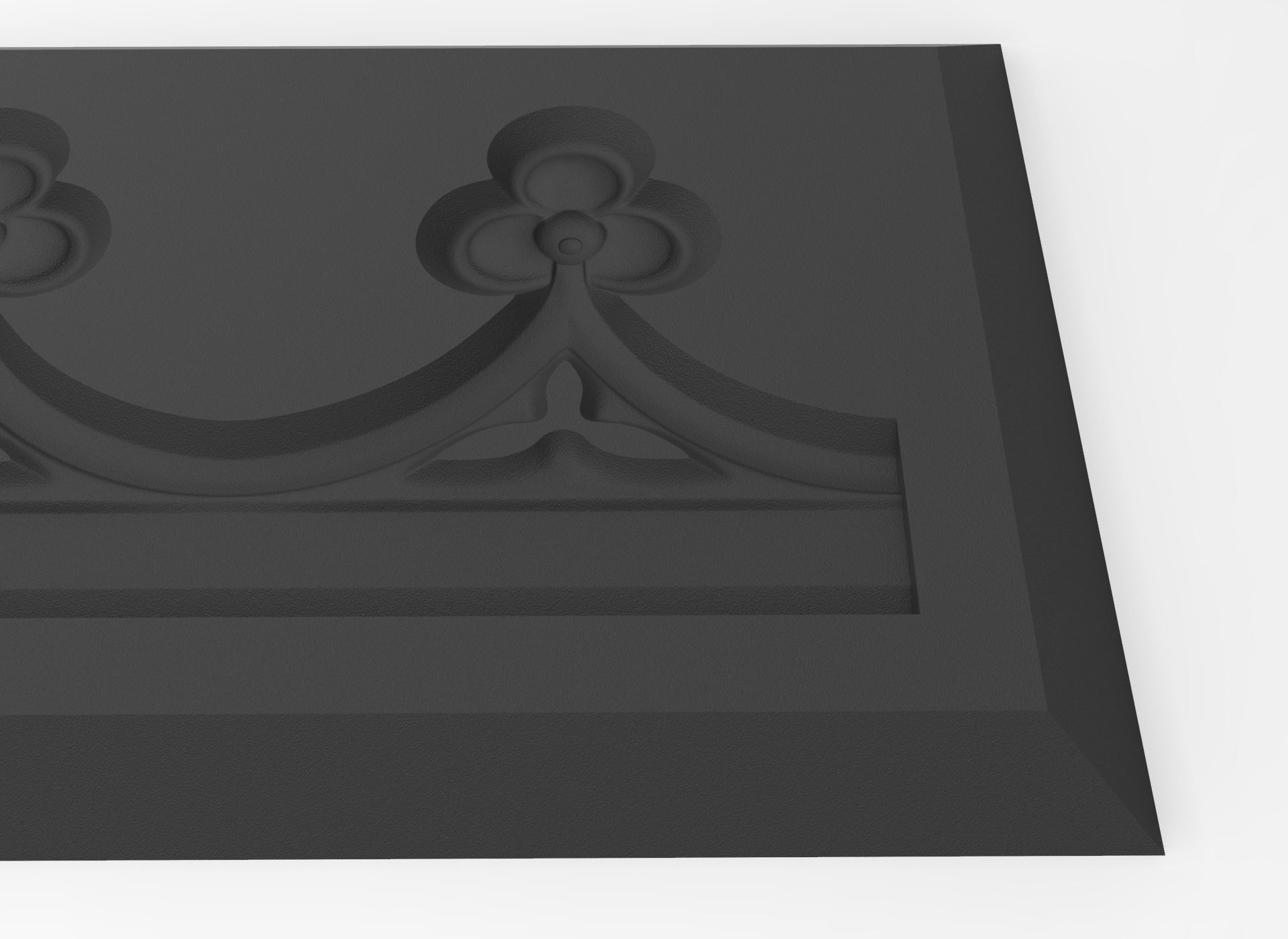 Decorated friezes with trefoil for CNC on printer HD model 3D print model_9