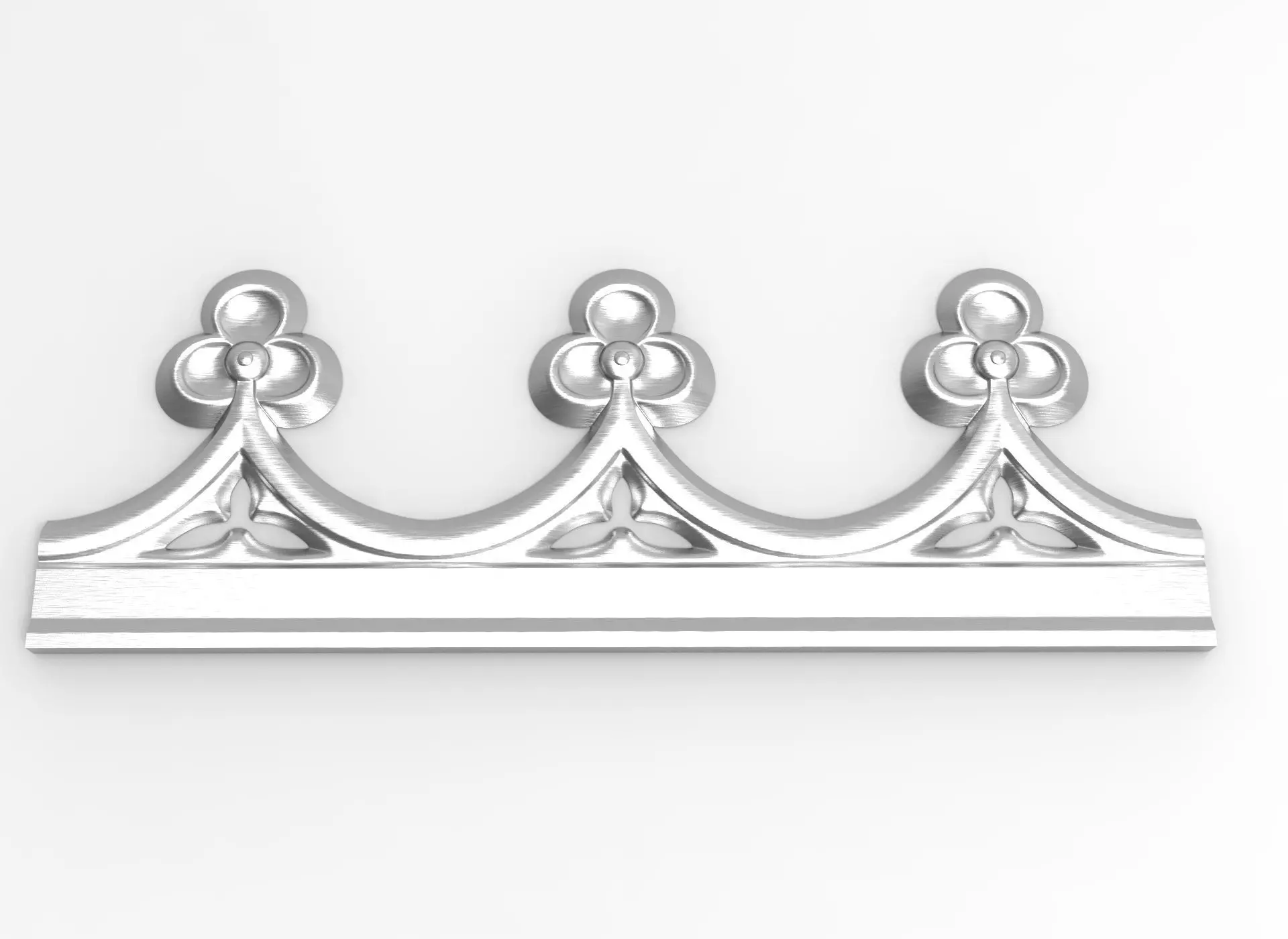 Decorated friezes with trefoil for CNC on printer HD model 3D print model_0