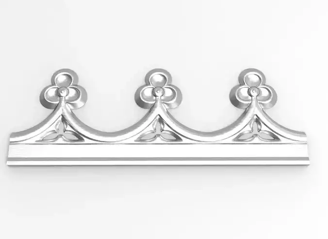 Decorated friezes with trefoil for CNC on printer HD model 3D print model