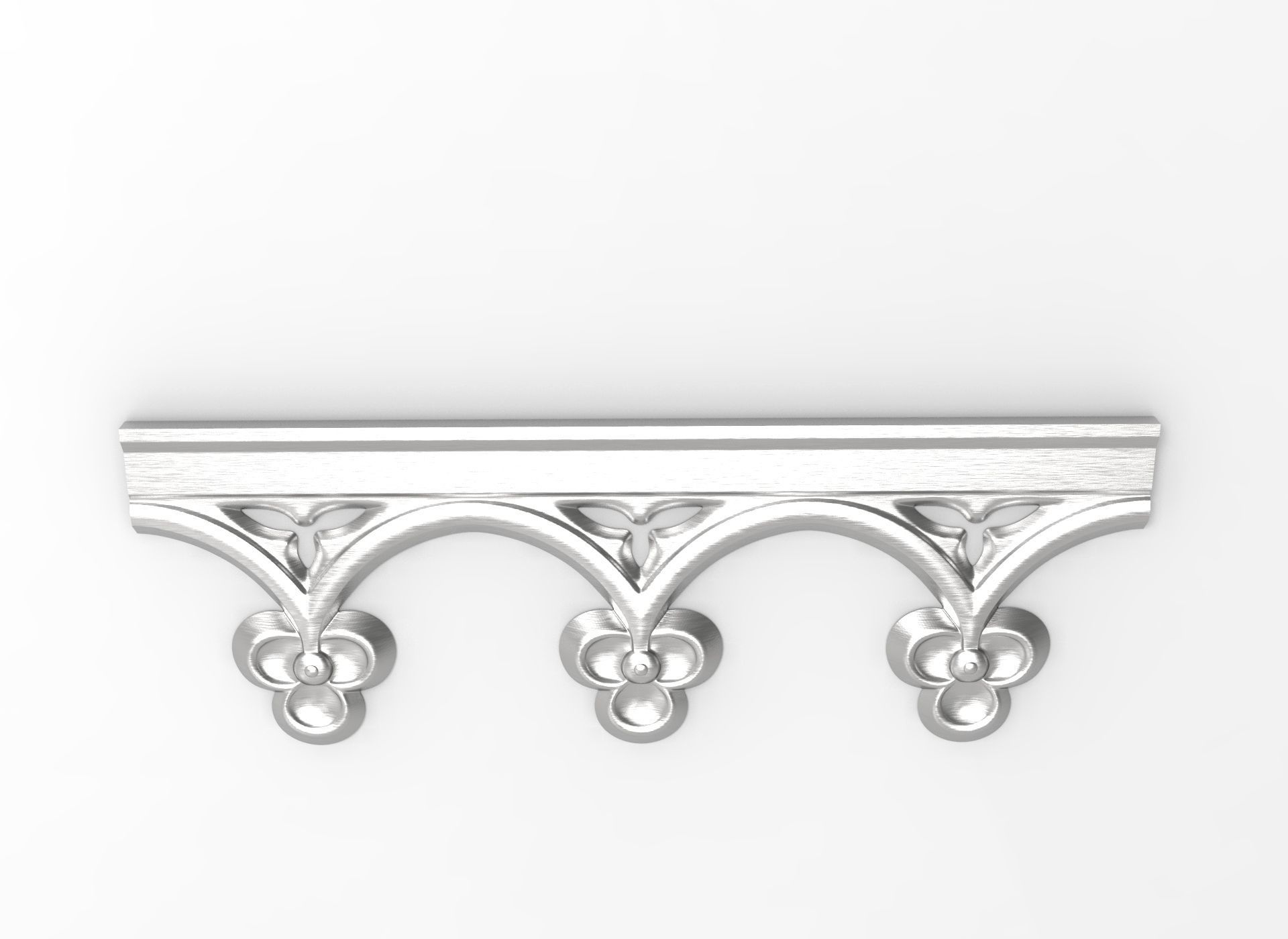 Decorated friezes with trefoil for CNC on printer HD model 3D print model_4