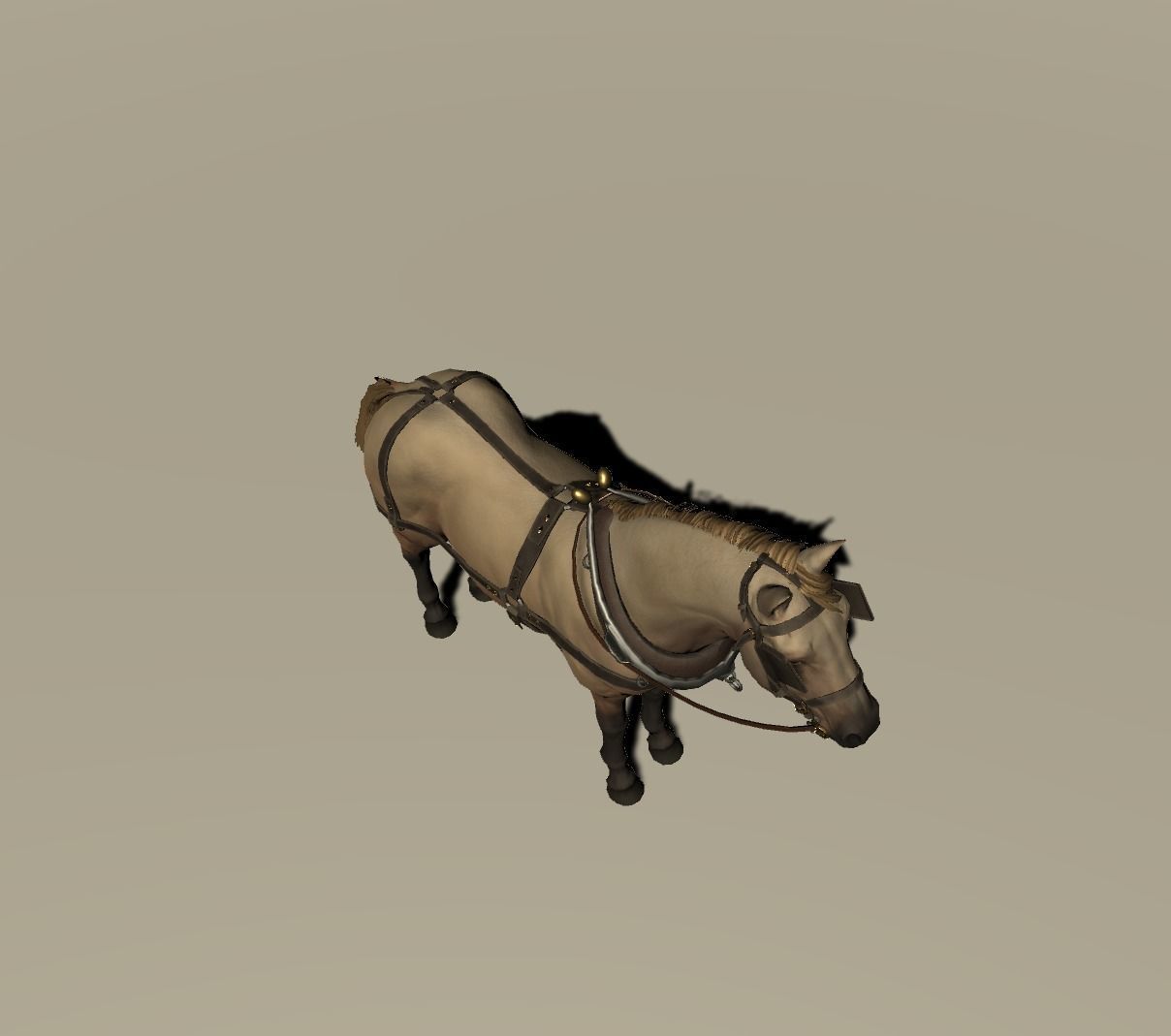 Full Rigged Inc Face  Horse Model with Textures 3D model_2
