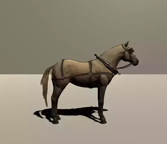 Full Rigged Inc Face  Horse Model with Textures