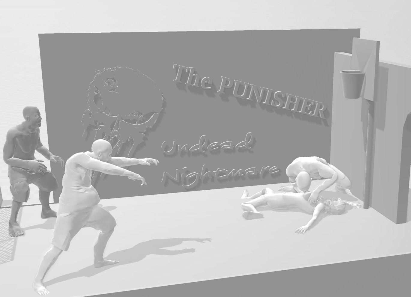 The Punisher Vs Undeads nightmare 3D print model_7