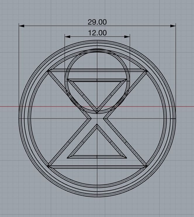 Earrings to 3D Print - Extinction Rebellion Logo 3D print model_4