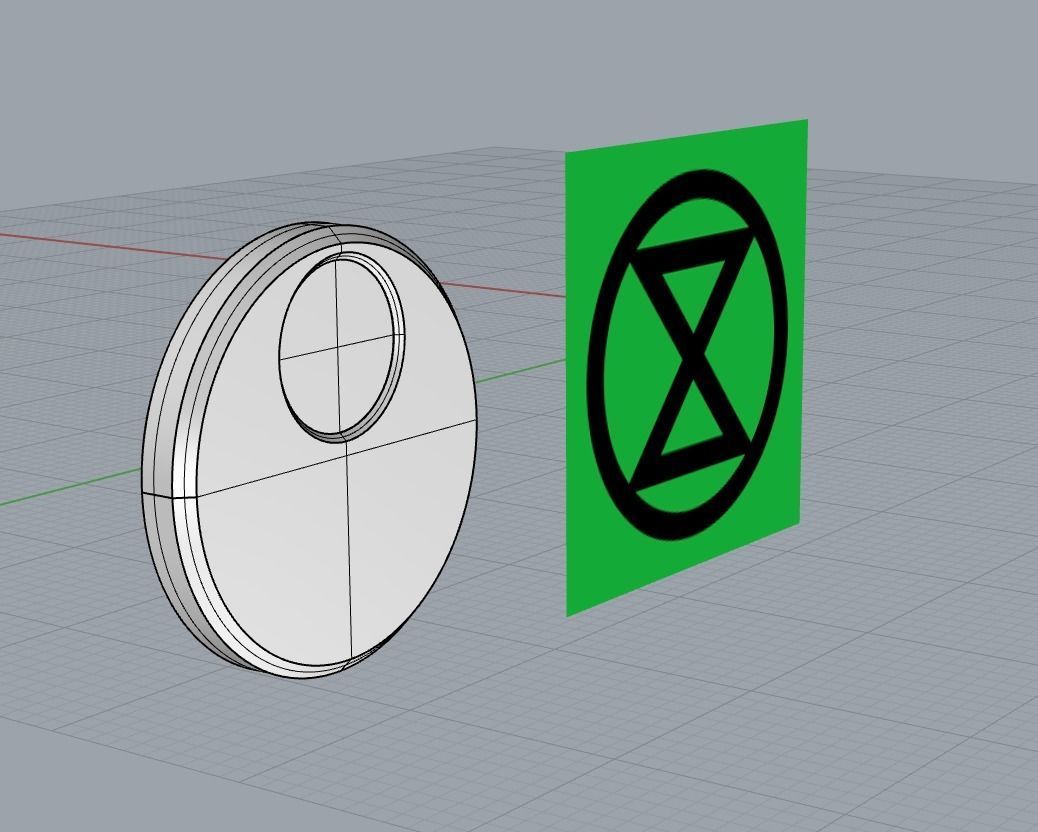 Earrings to 3D Print - Extinction Rebellion Logo 3D print model_3