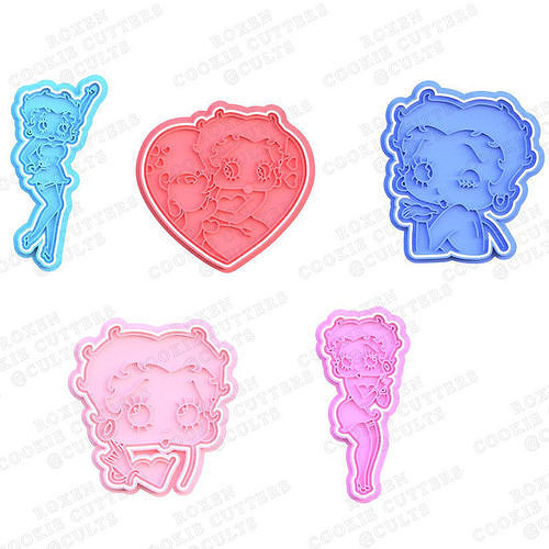 Betty Boop cookie cutter set of 5 3D print model