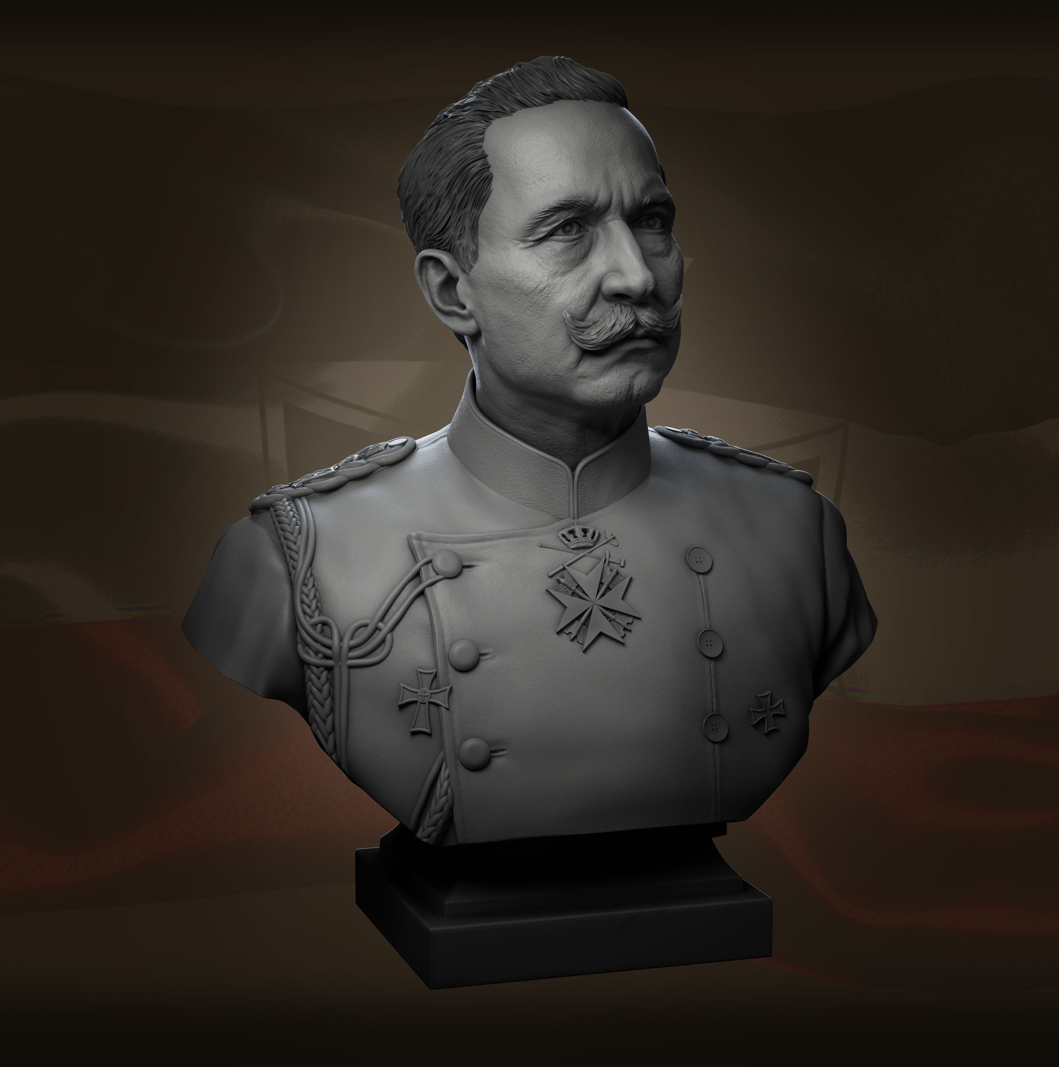Friedrich Wilhelm II Viktor Albert von Preussen  3D print model_14