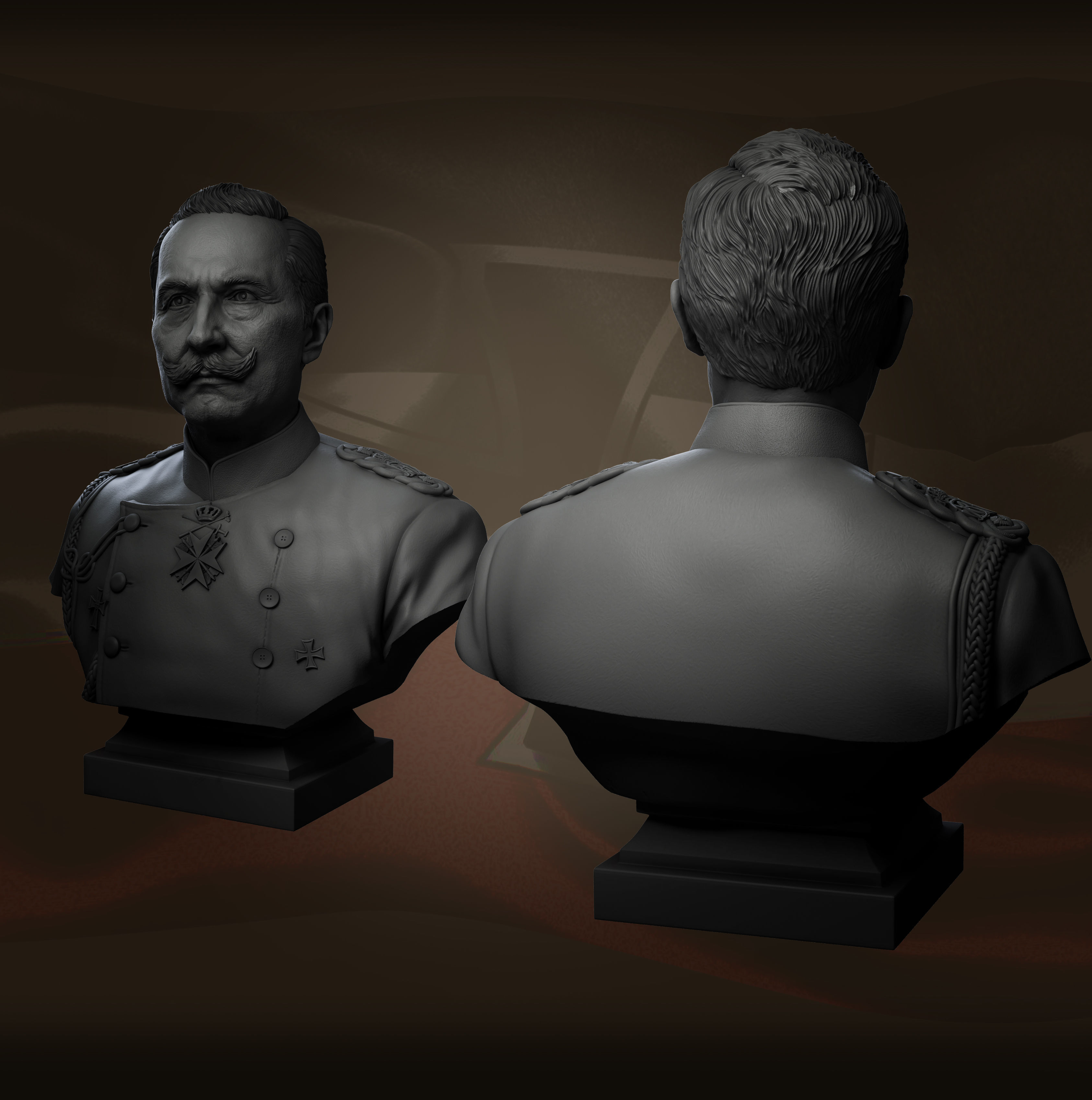 Friedrich Wilhelm II Viktor Albert von Preussen  3D print model_3