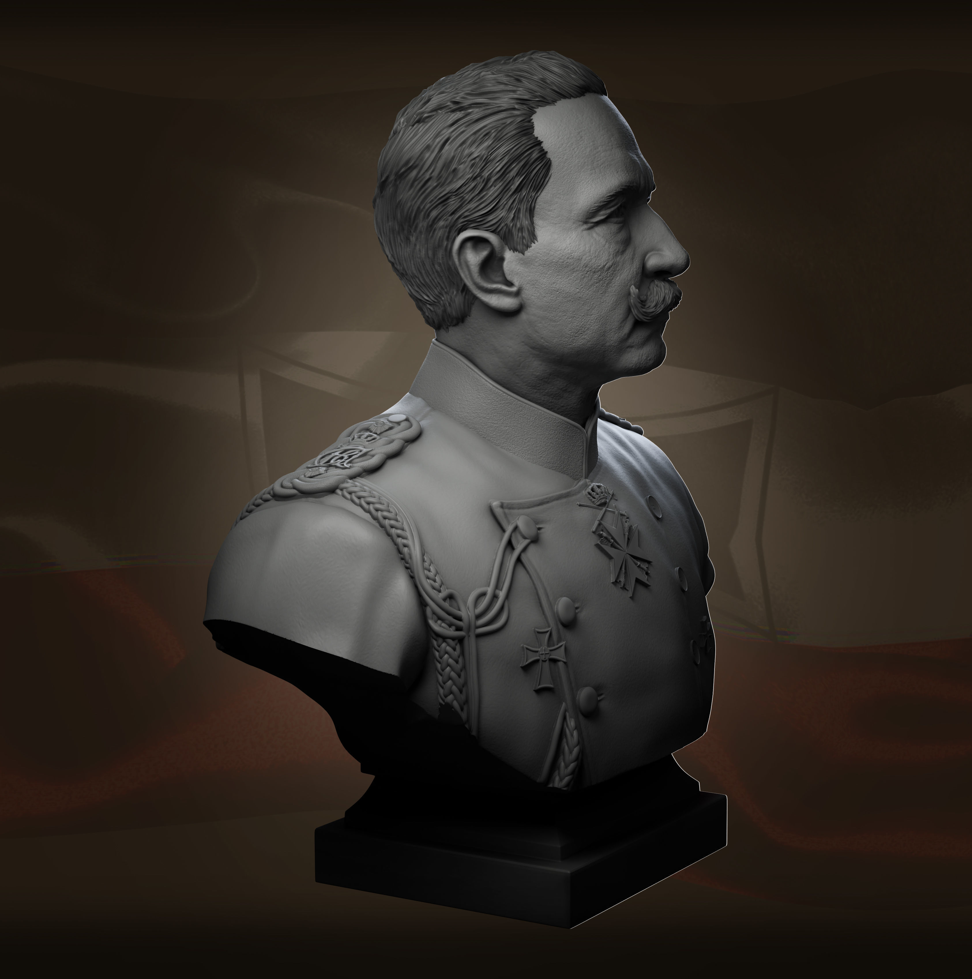 Friedrich Wilhelm II Viktor Albert von Preussen  3D print model_12
