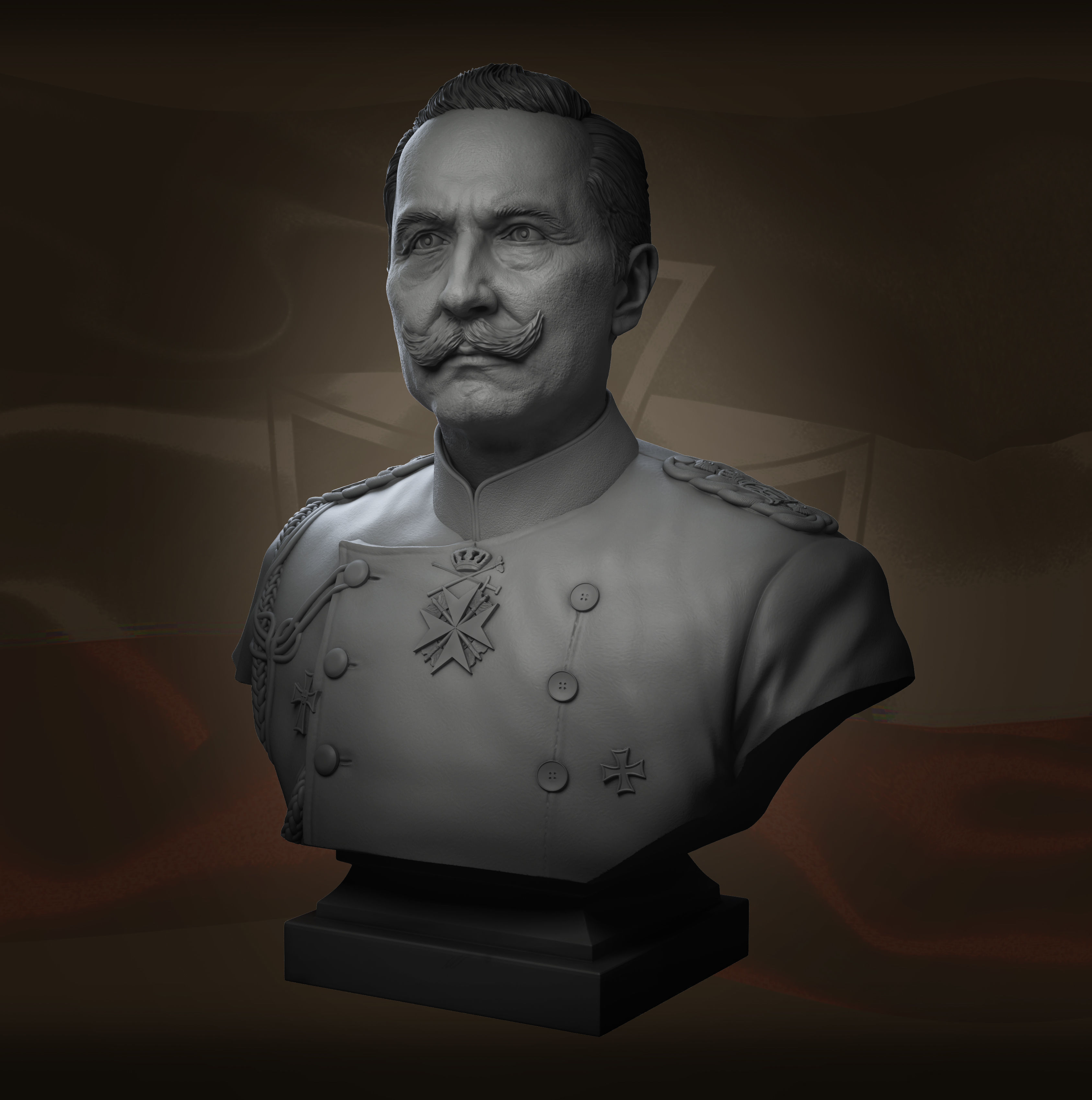 Friedrich Wilhelm II Viktor Albert von Preussen  3D print model_5