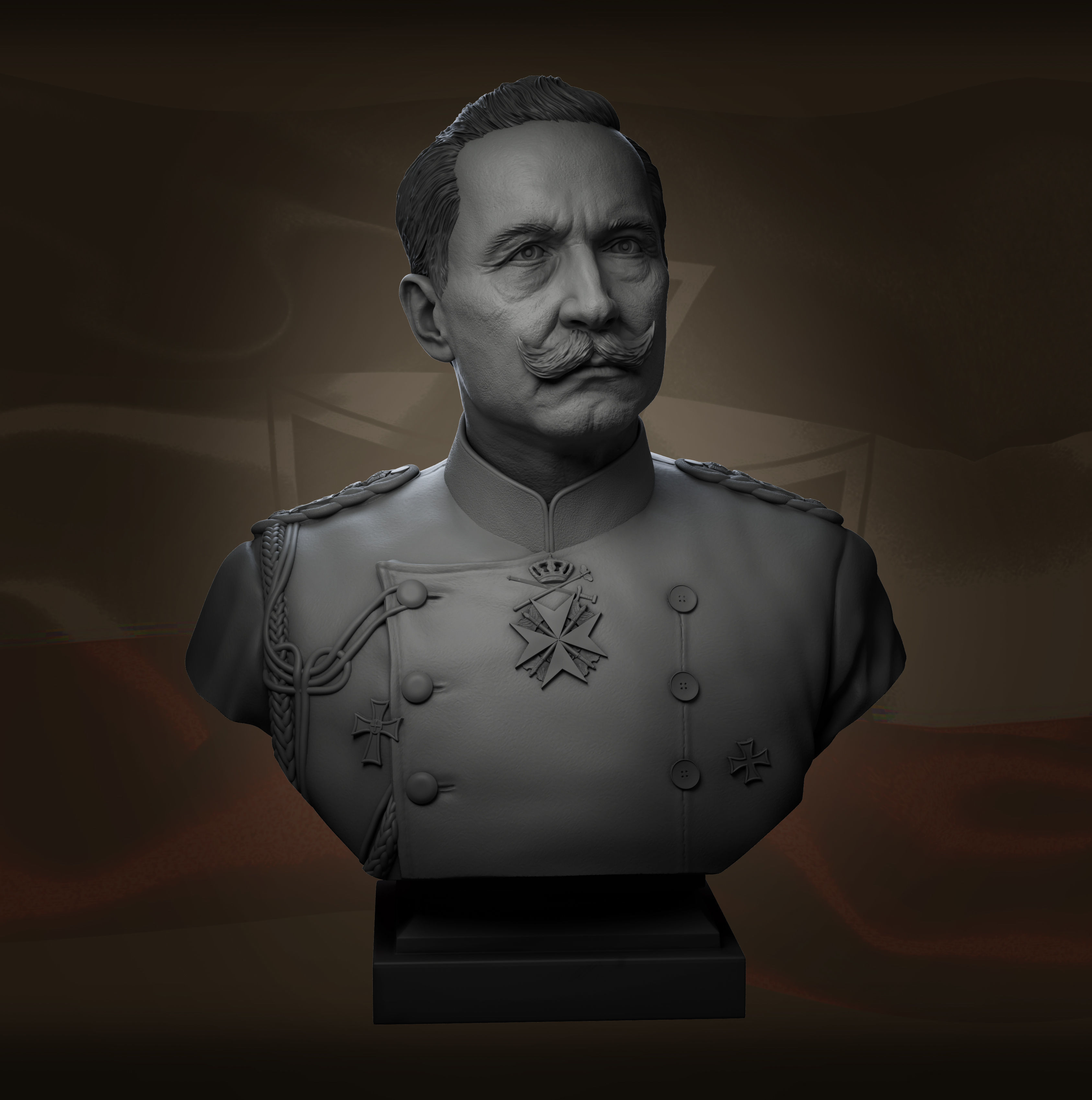 Friedrich Wilhelm II Viktor Albert von Preussen  3D print model_2