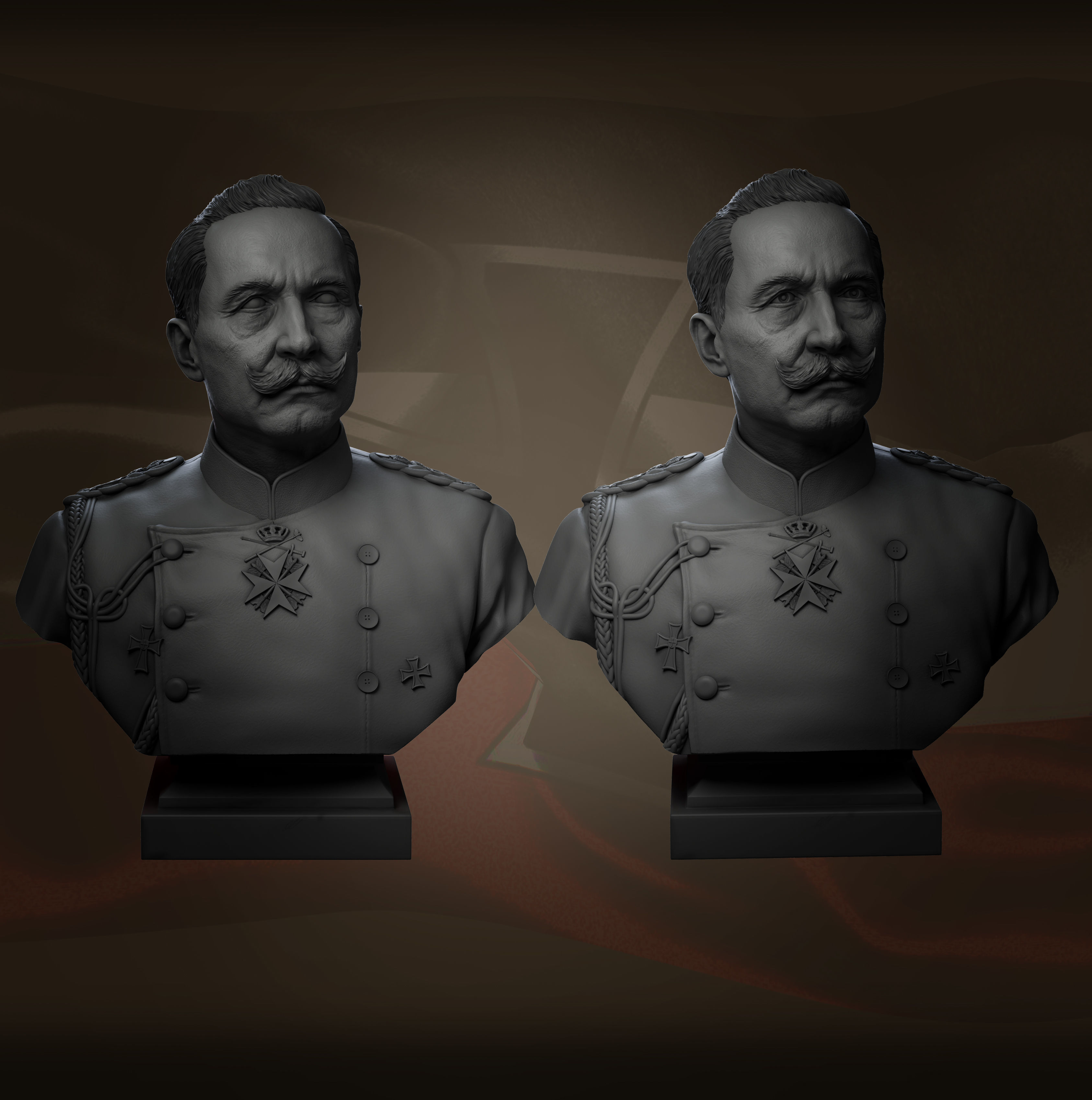 Friedrich Wilhelm II Viktor Albert von Preussen  3D print model_1
