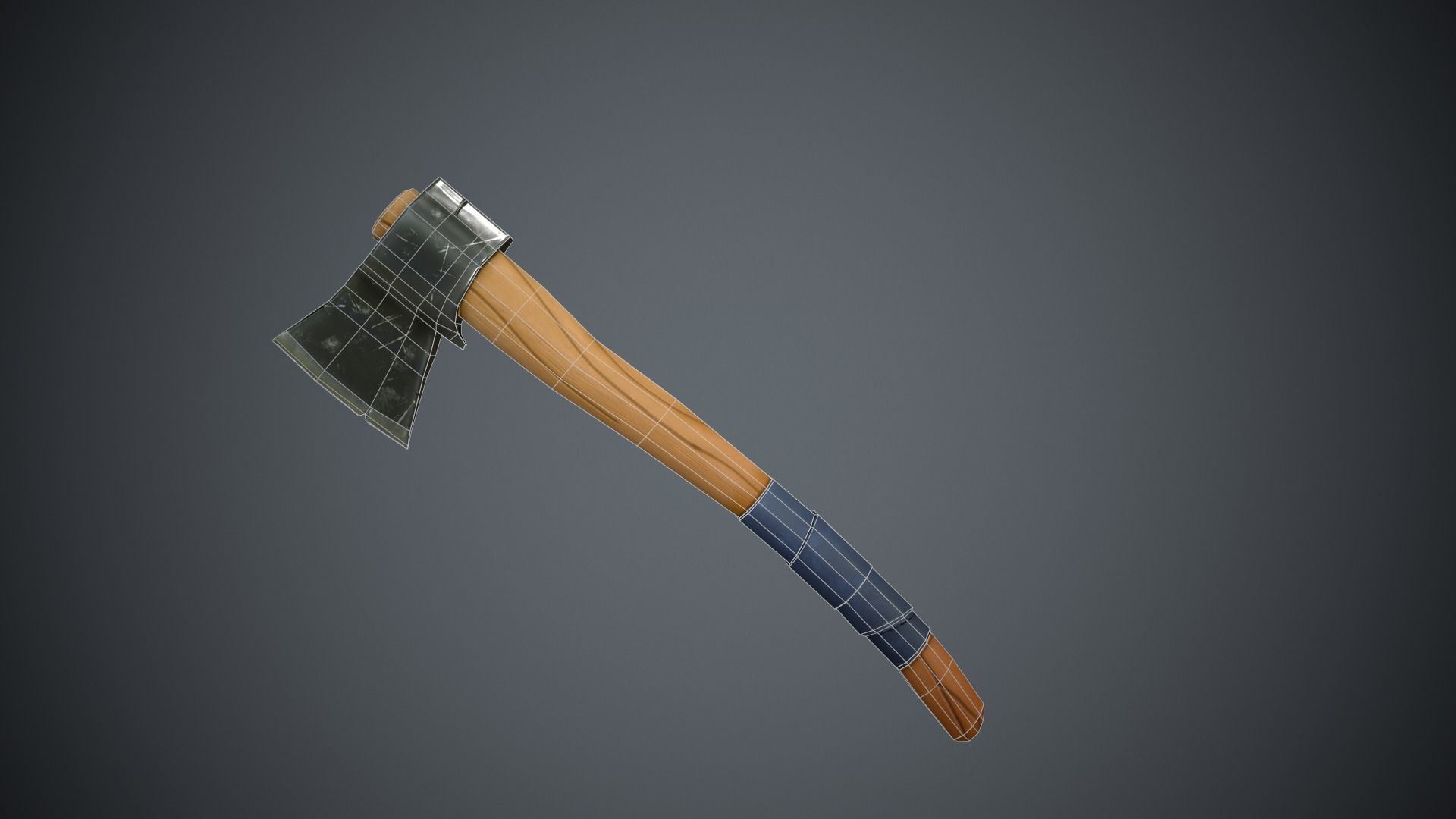 Stylized Woodcutter Axe Low-poly 3D model_3