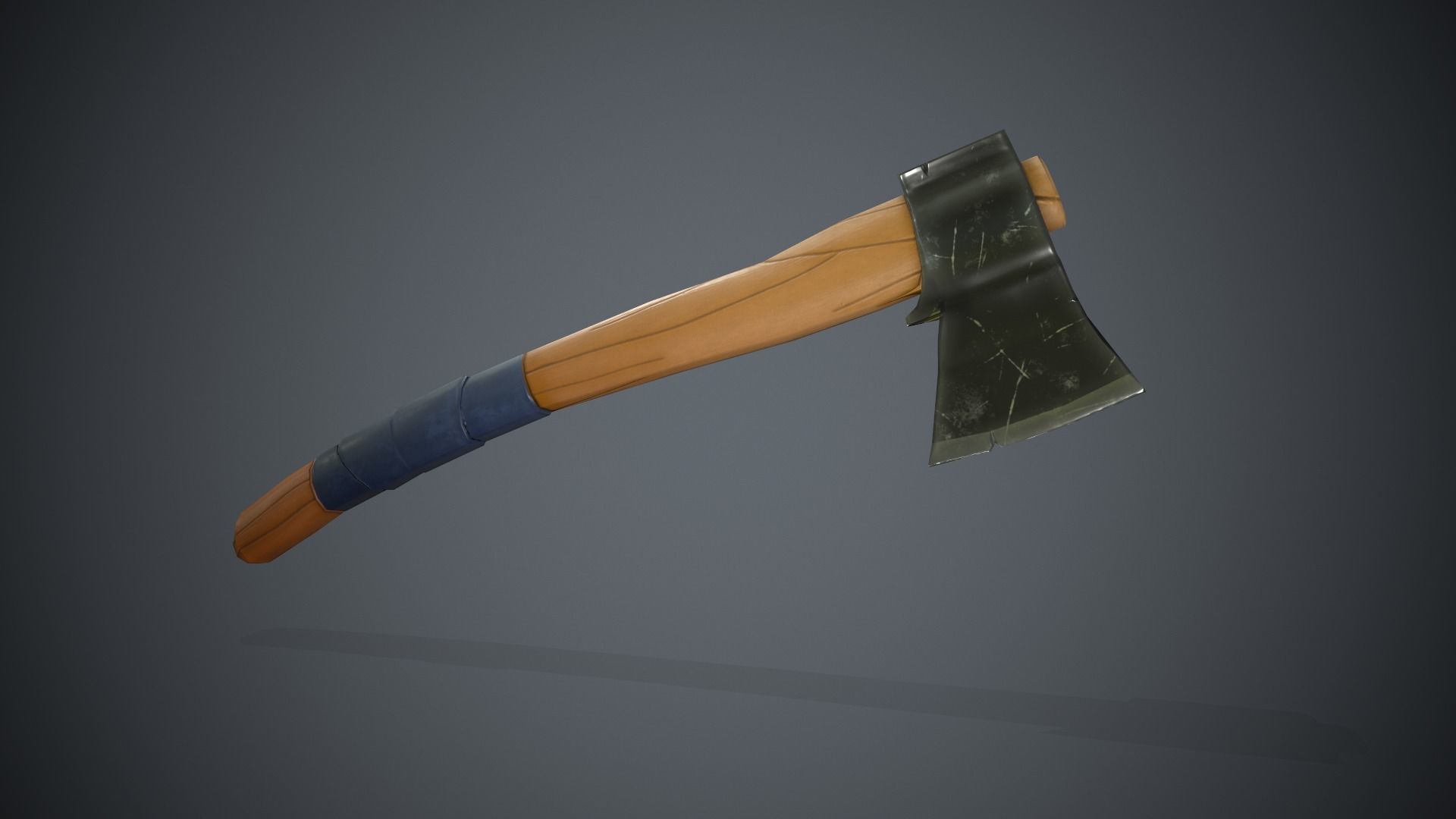 Stylized Woodcutter Axe Low-poly 3D model_1