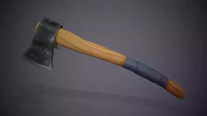 Stylized Woodcutter Axe Low-poly 3D model