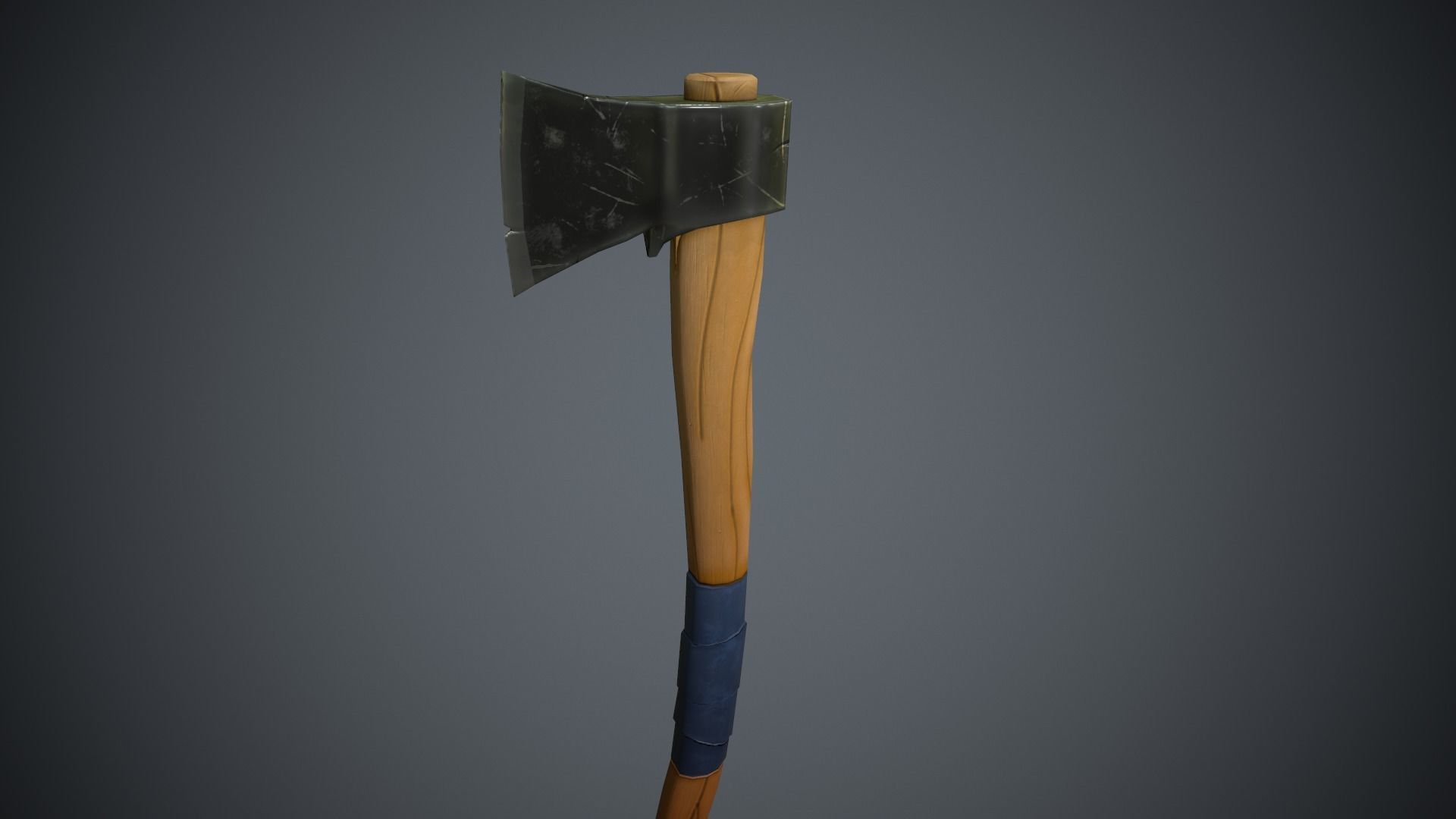 Stylized Woodcutter Axe Low-poly 3D model_2