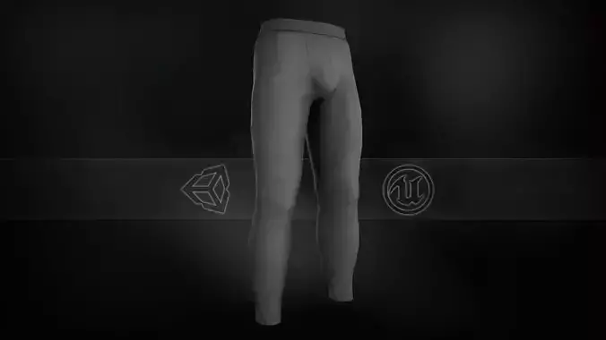 Gray Skinny Medieval Pants Low-poly 3D model