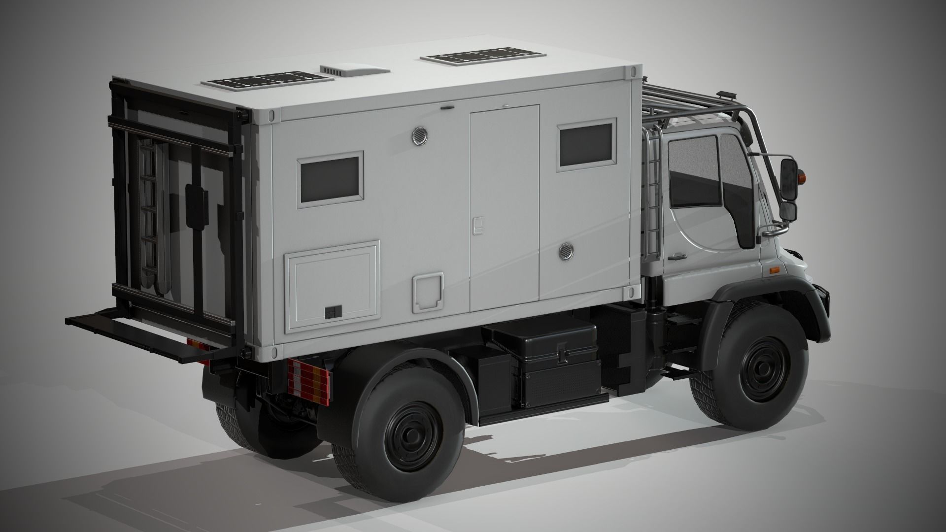 Motorhome MB Unimog U500 Low-poly 3D model_4