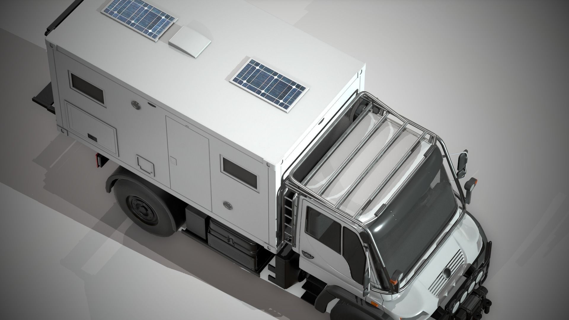 Motorhome MB Unimog U500 Low-poly 3D model_5