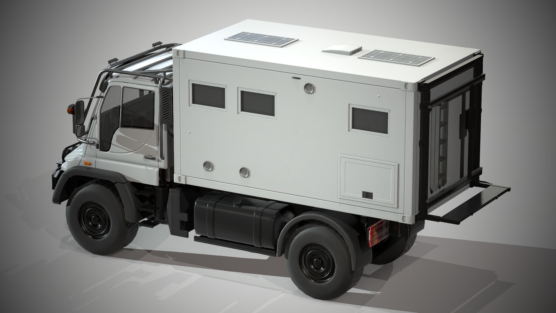 Motorhome MB Unimog U500 Low-poly 3D model_3