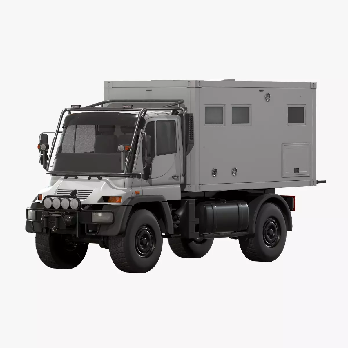 Motorhome MB Unimog U500 Low-poly 3D model_0